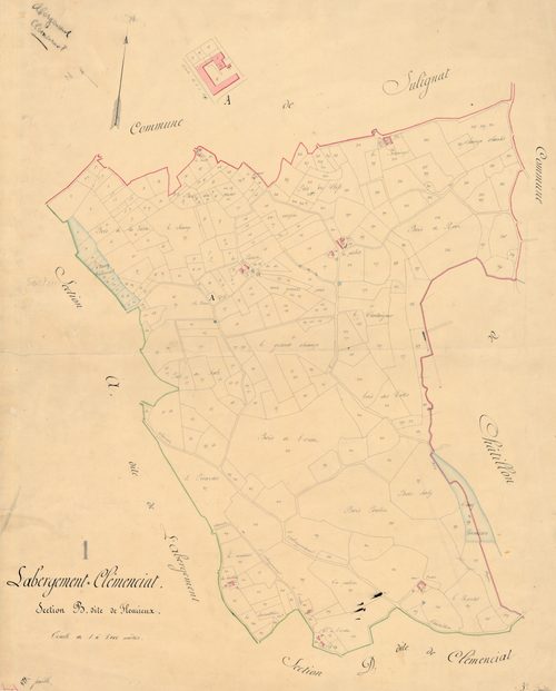 L'Abergement-Clémenciat - 3 P 6609 - 3 P 6609 -  Feuille 1  (1857)