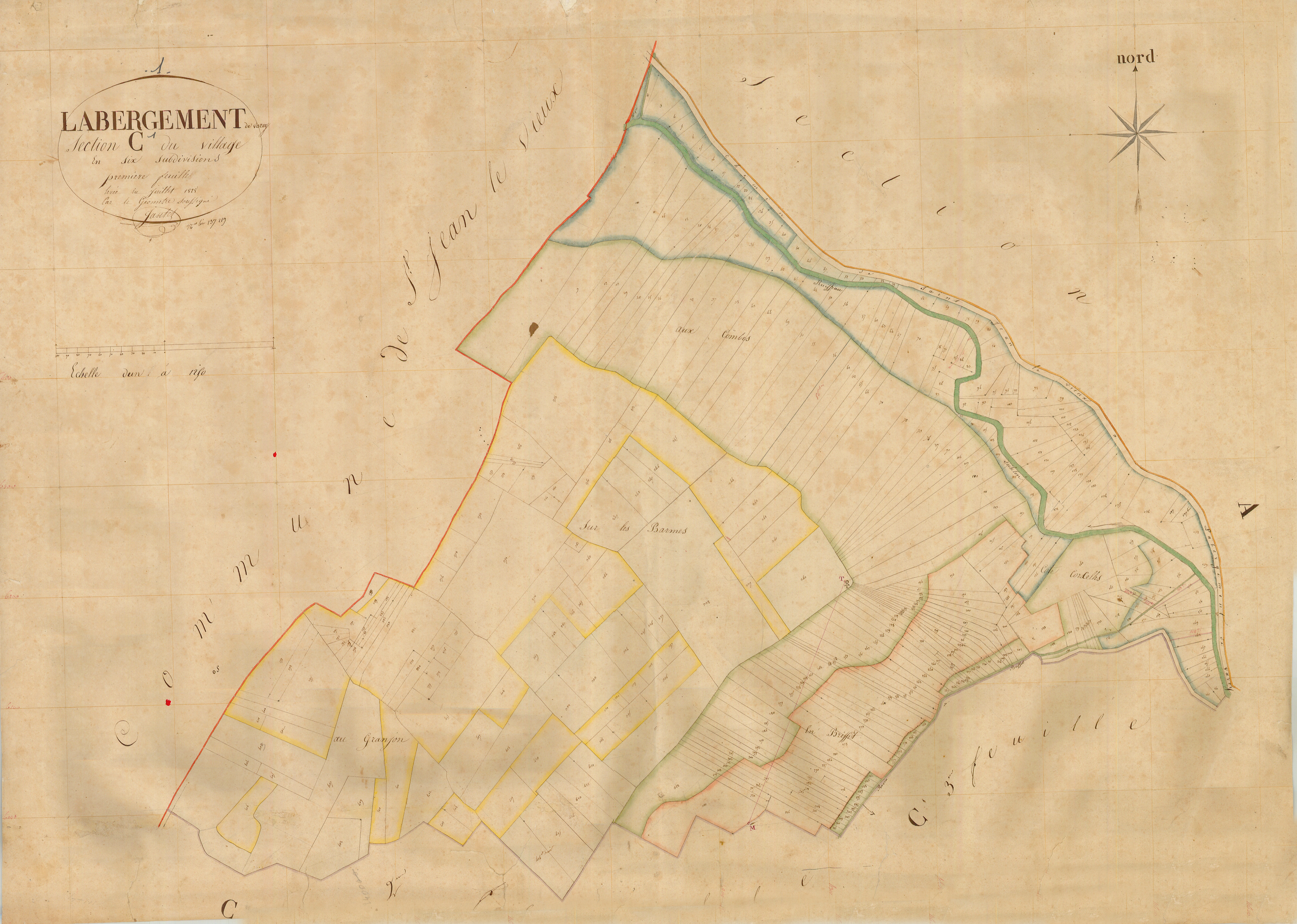 L'Abergement-de-Varey - 3 P 6623 - 3 P 6623 -  Feuille 1  (1827)