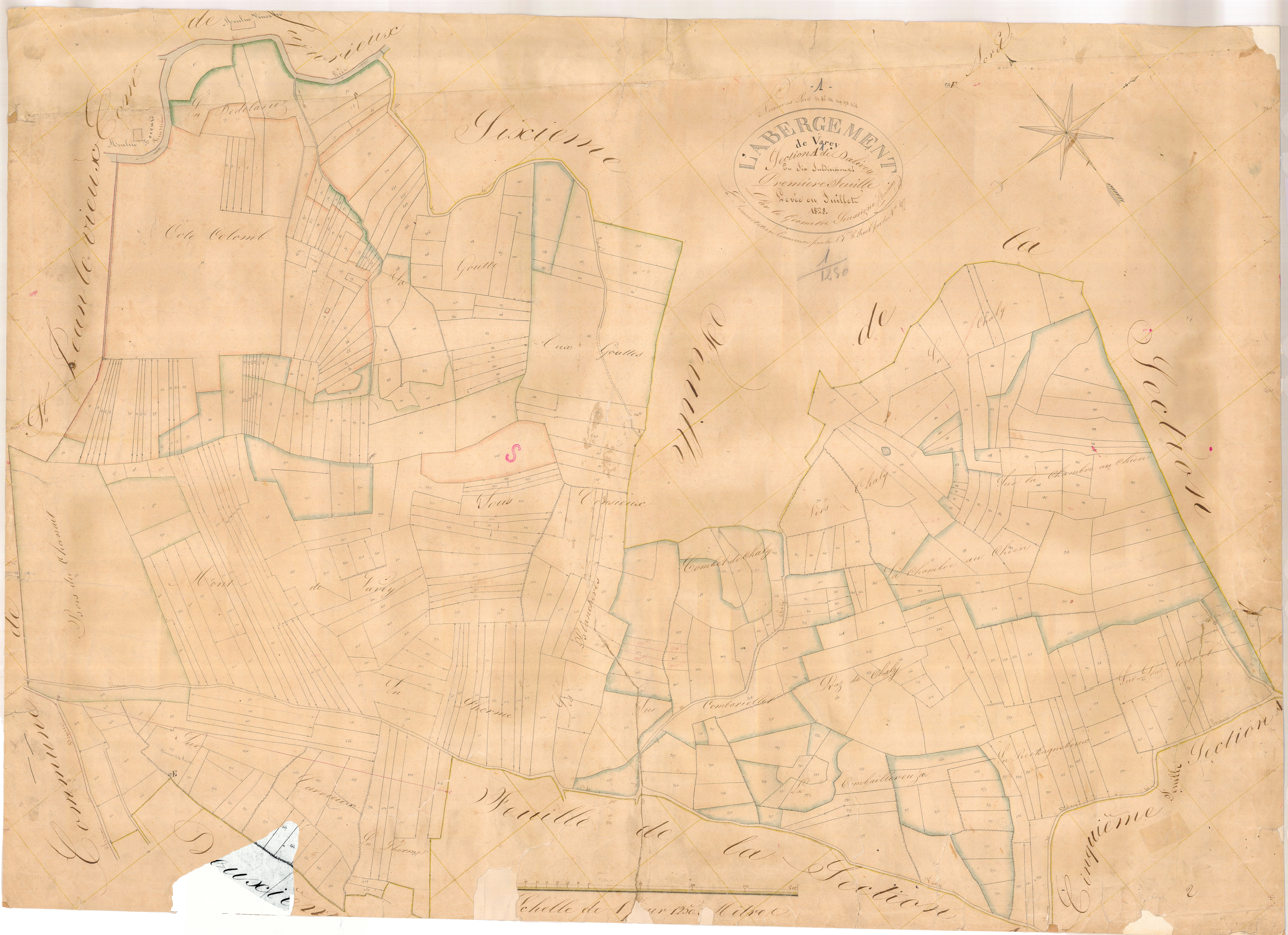 L'Abergement-de-Varey - 3 P 6611 - 3 P 6611 -  Feuille 1  (1827)
