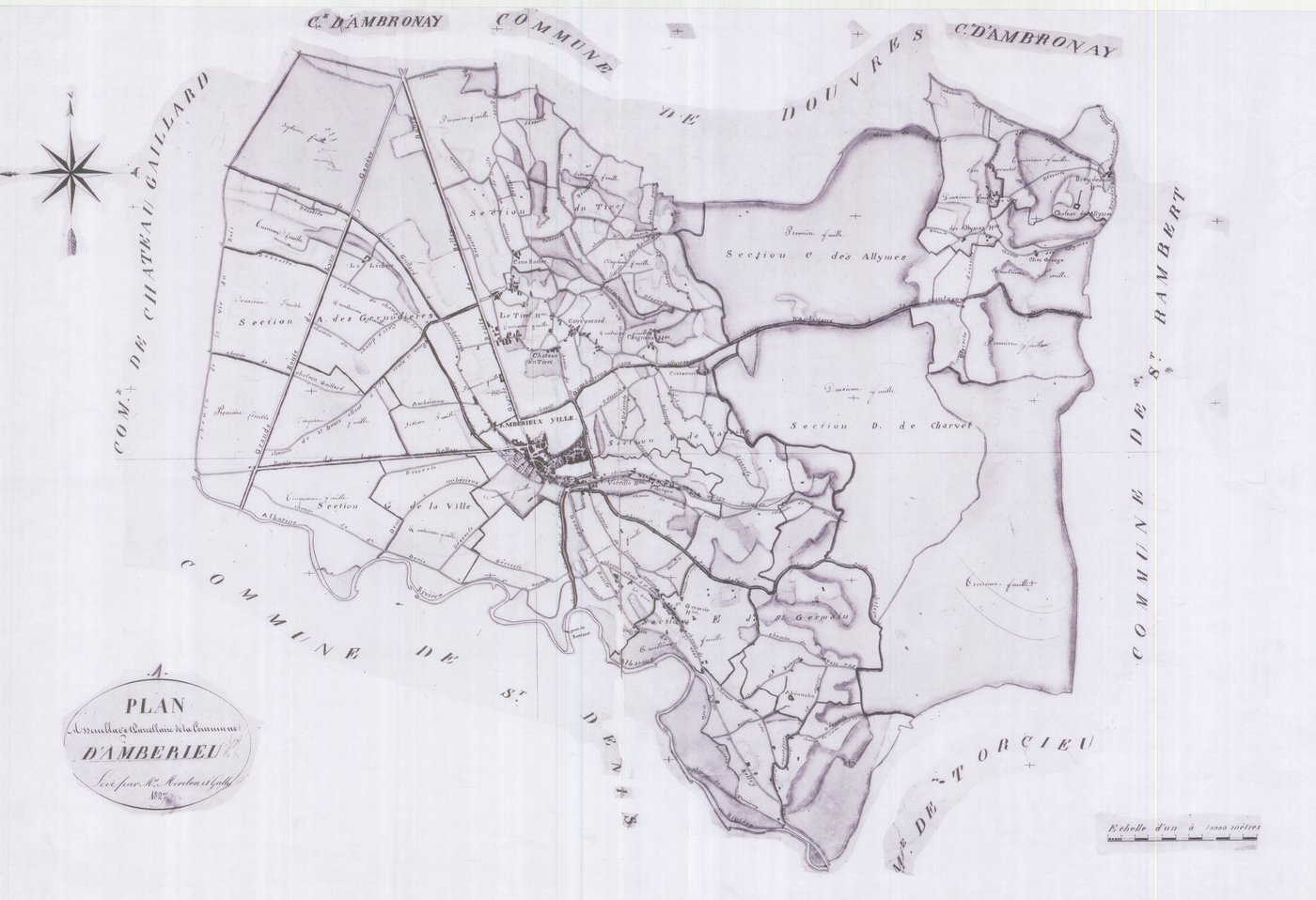 Ambérieu-en-Bugey - 1777 W 2 - 1777 W 2 -  Tableau d'assemblage  (1827)