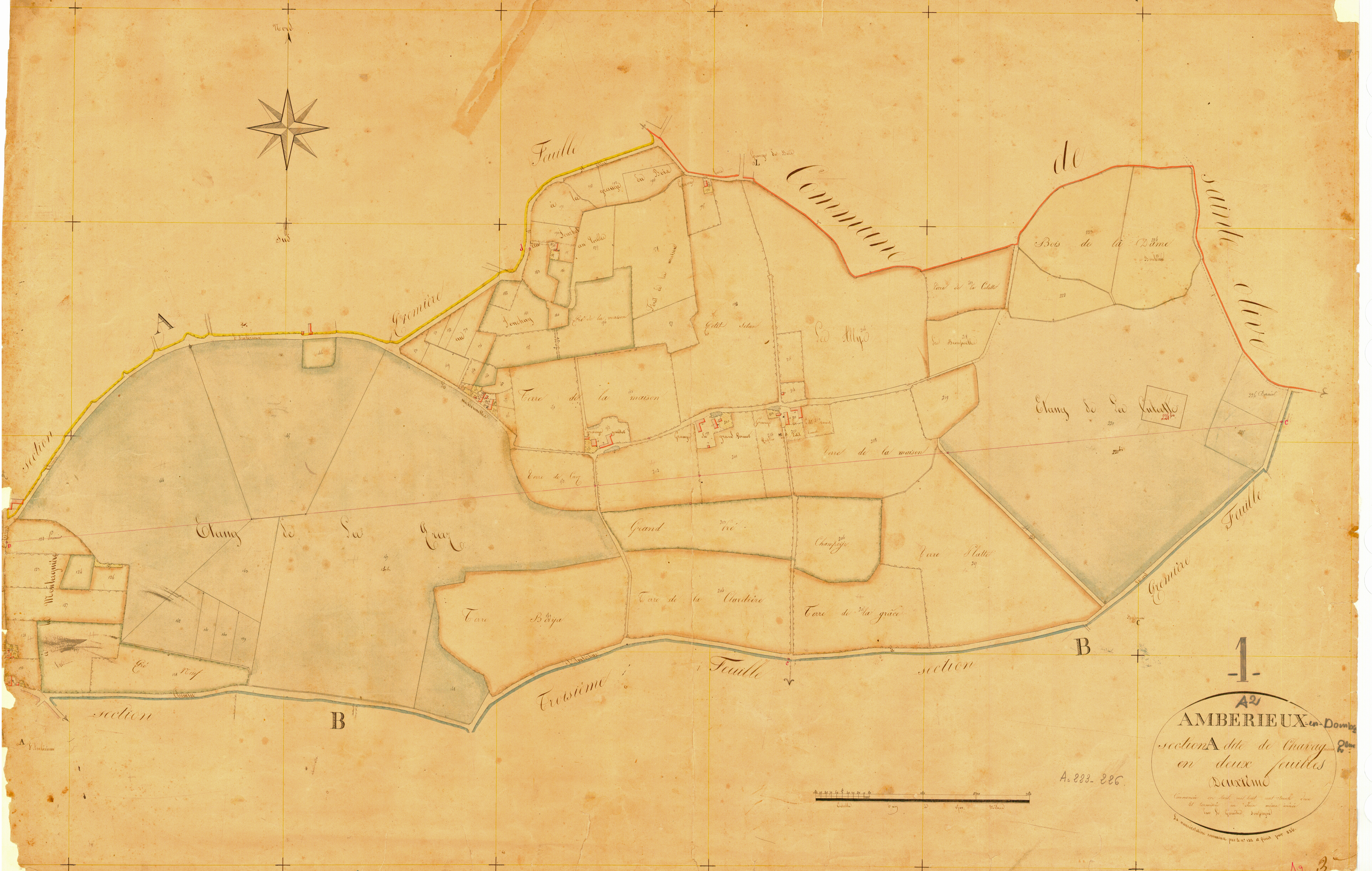Ambérieux-en-Dombes - 3 P 4038 - 3 P 4038 - Feuille 2 (1833)