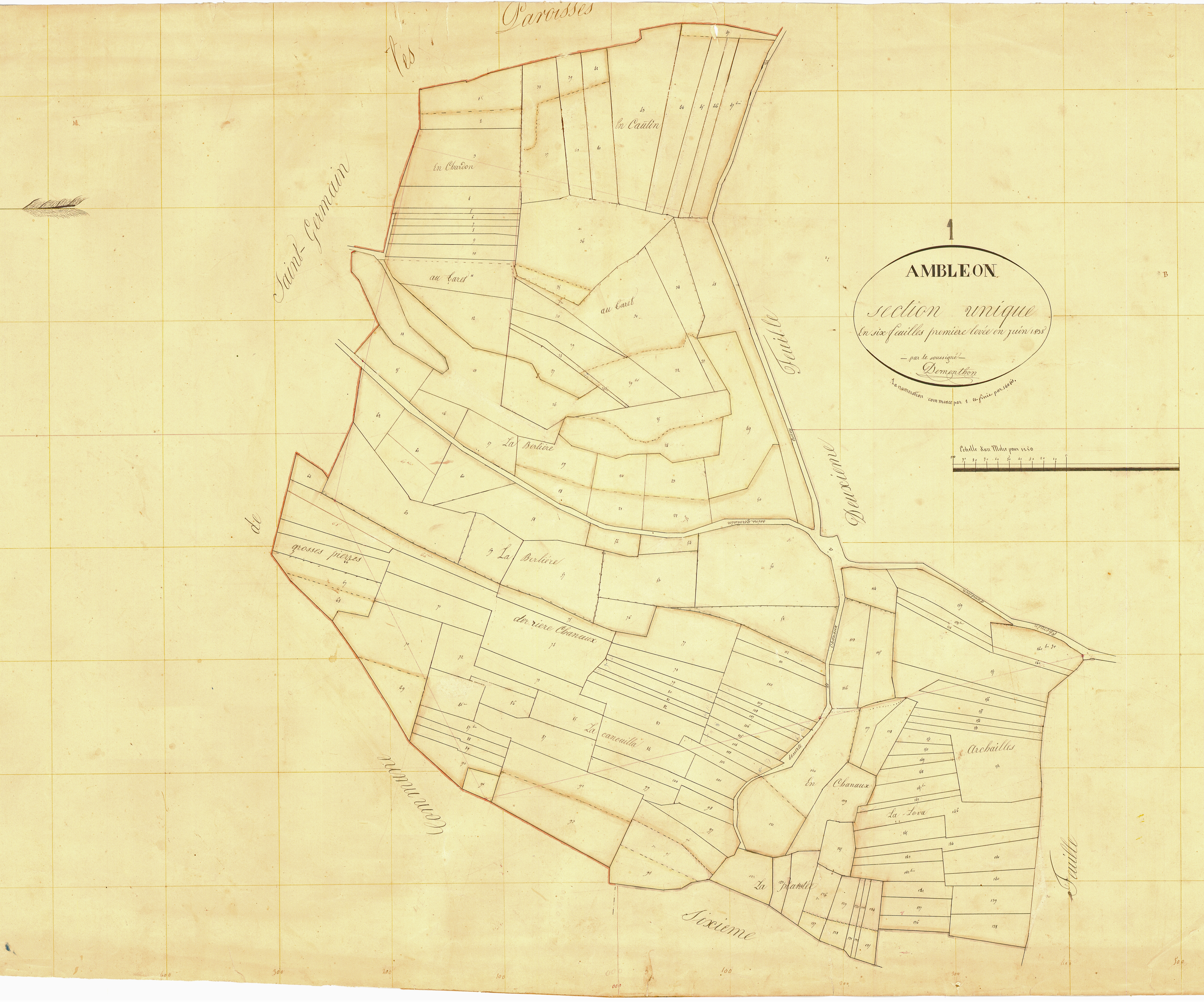 Ambléon - 3 P 4046 - 3 P 4046 -  Feuille 1  (1836)