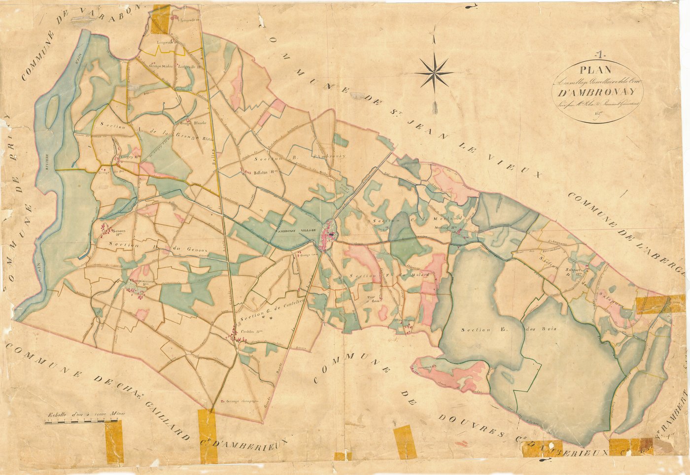 Ambronay - 3 P 4052 - 3 P 4052 -  Tableau d'assemblage  (1827)