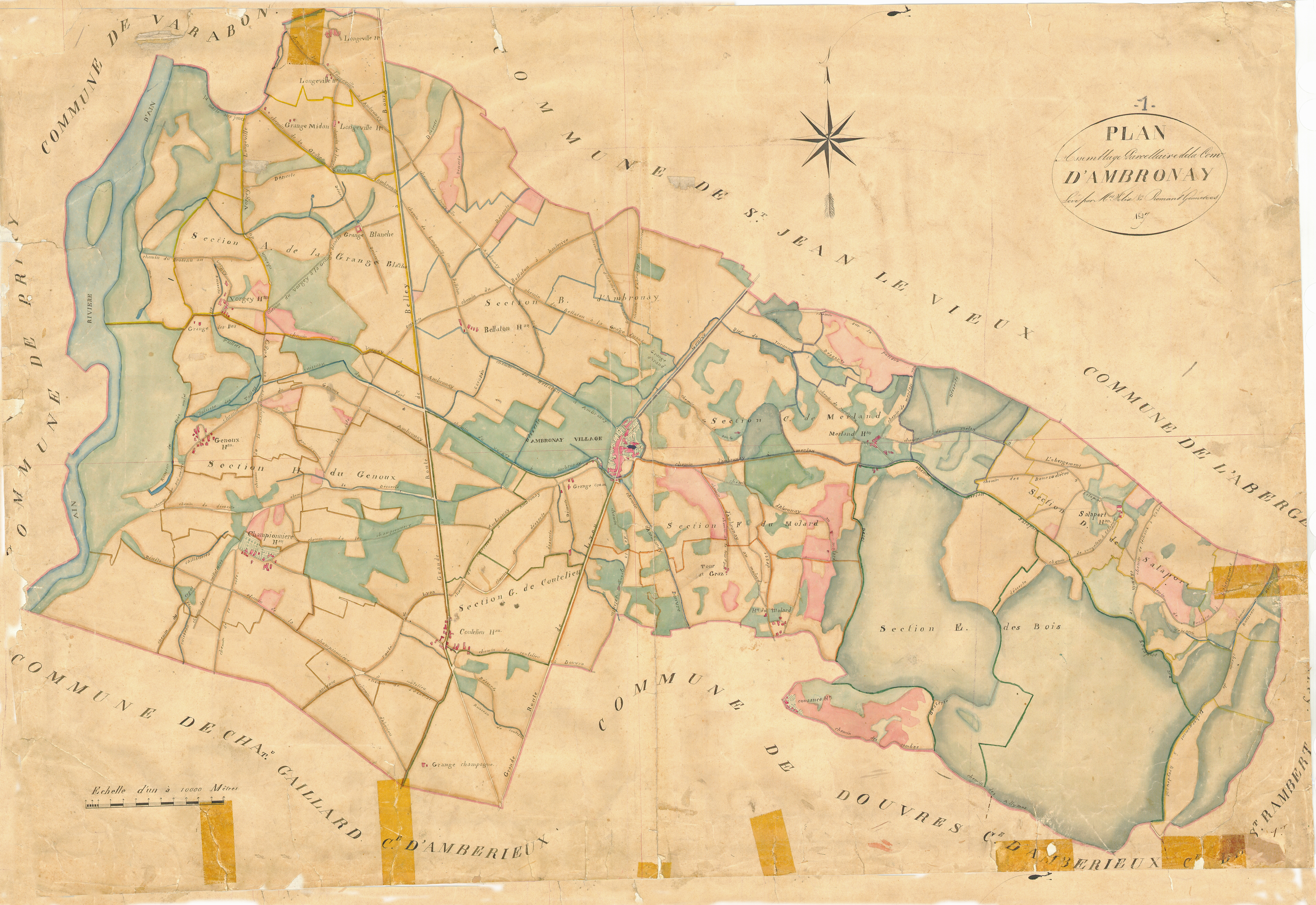 Ambronay - 3 P 4052 - 3 P 4052 - Tableau d'assemblage (1827)