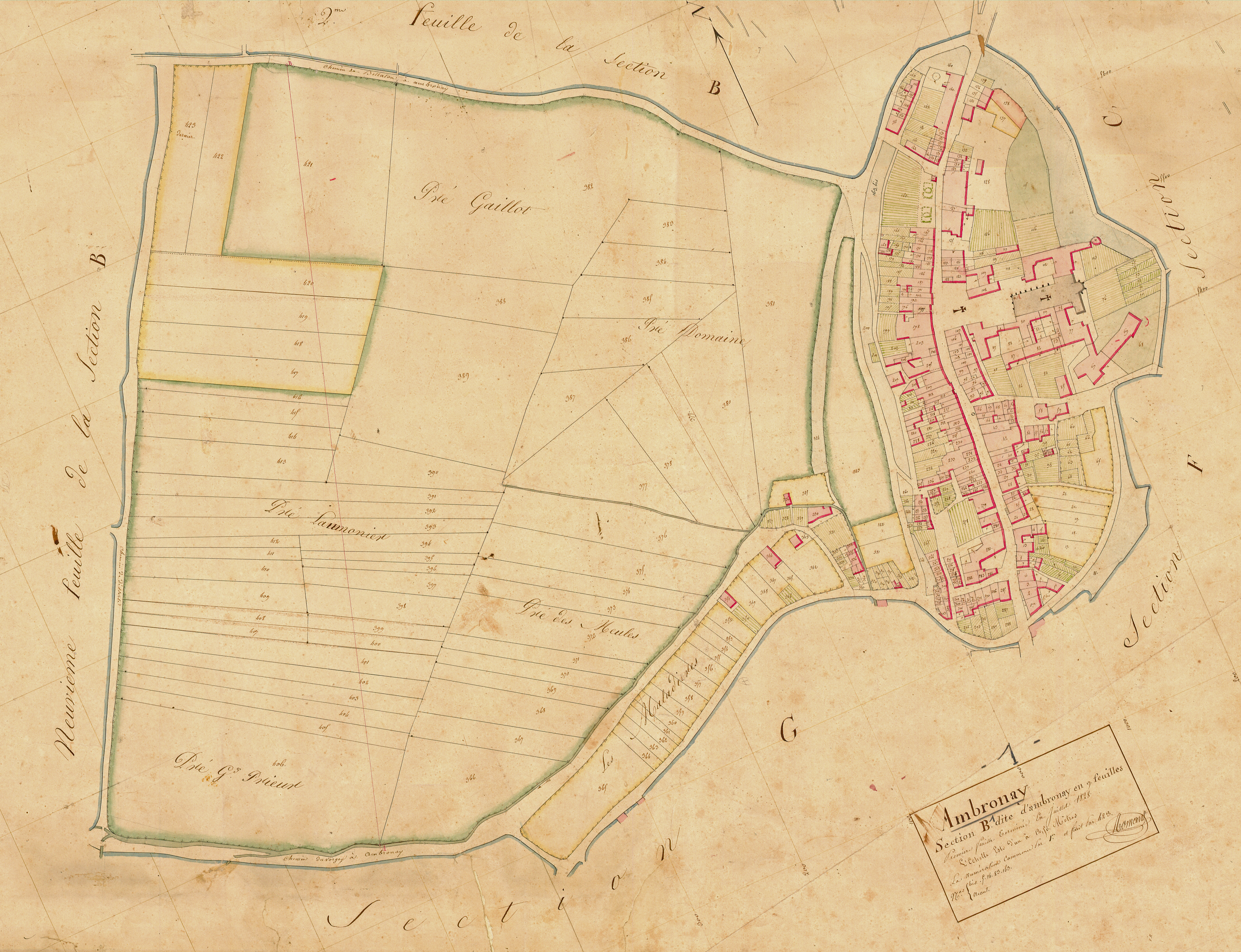 Ambronay - 3 P 4058 - 3 P 4058 - Feuille 1 (1827)