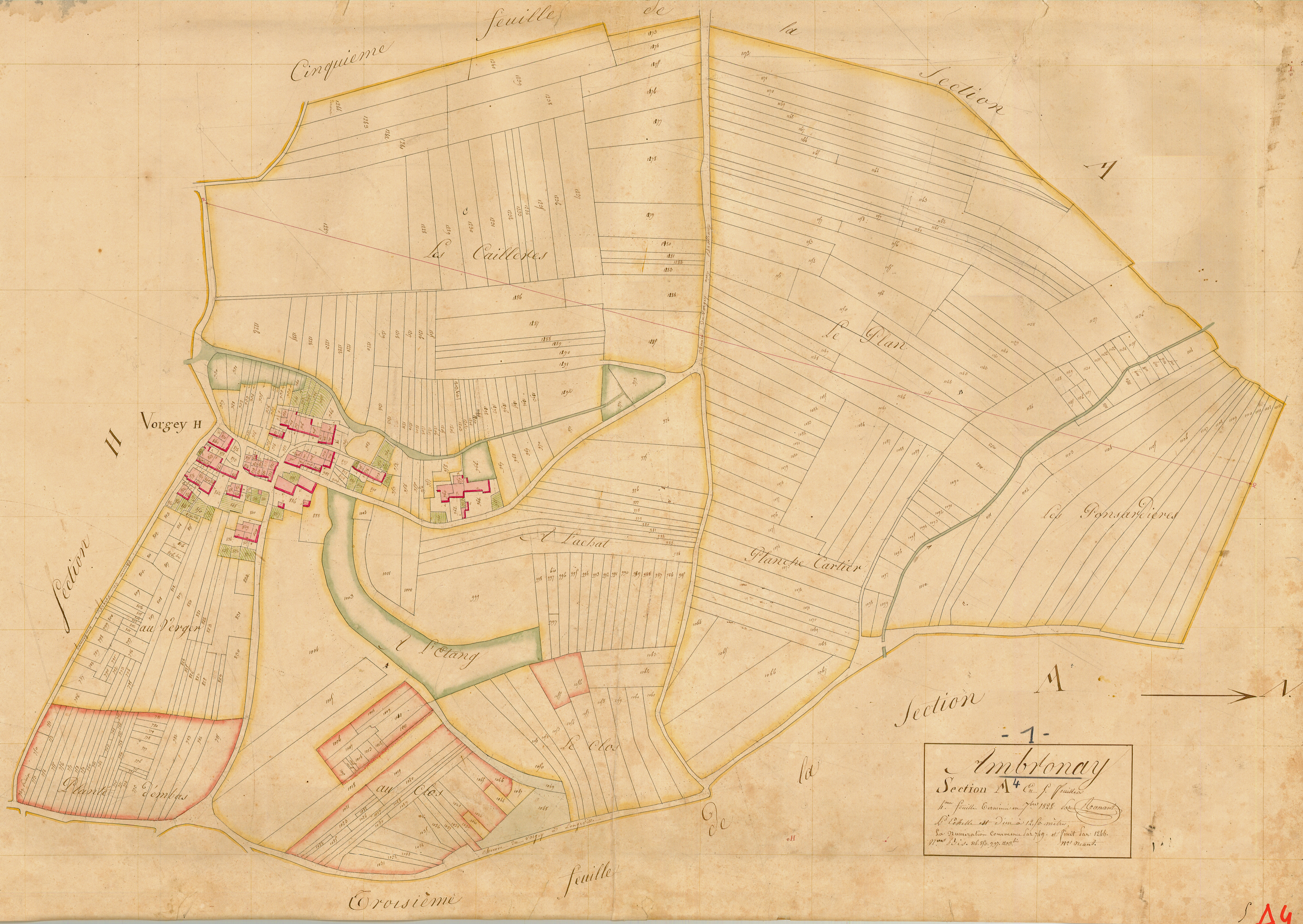 Ambronay - 3 P 4056 - 3 P 4056 - Feuille 4 (1827)