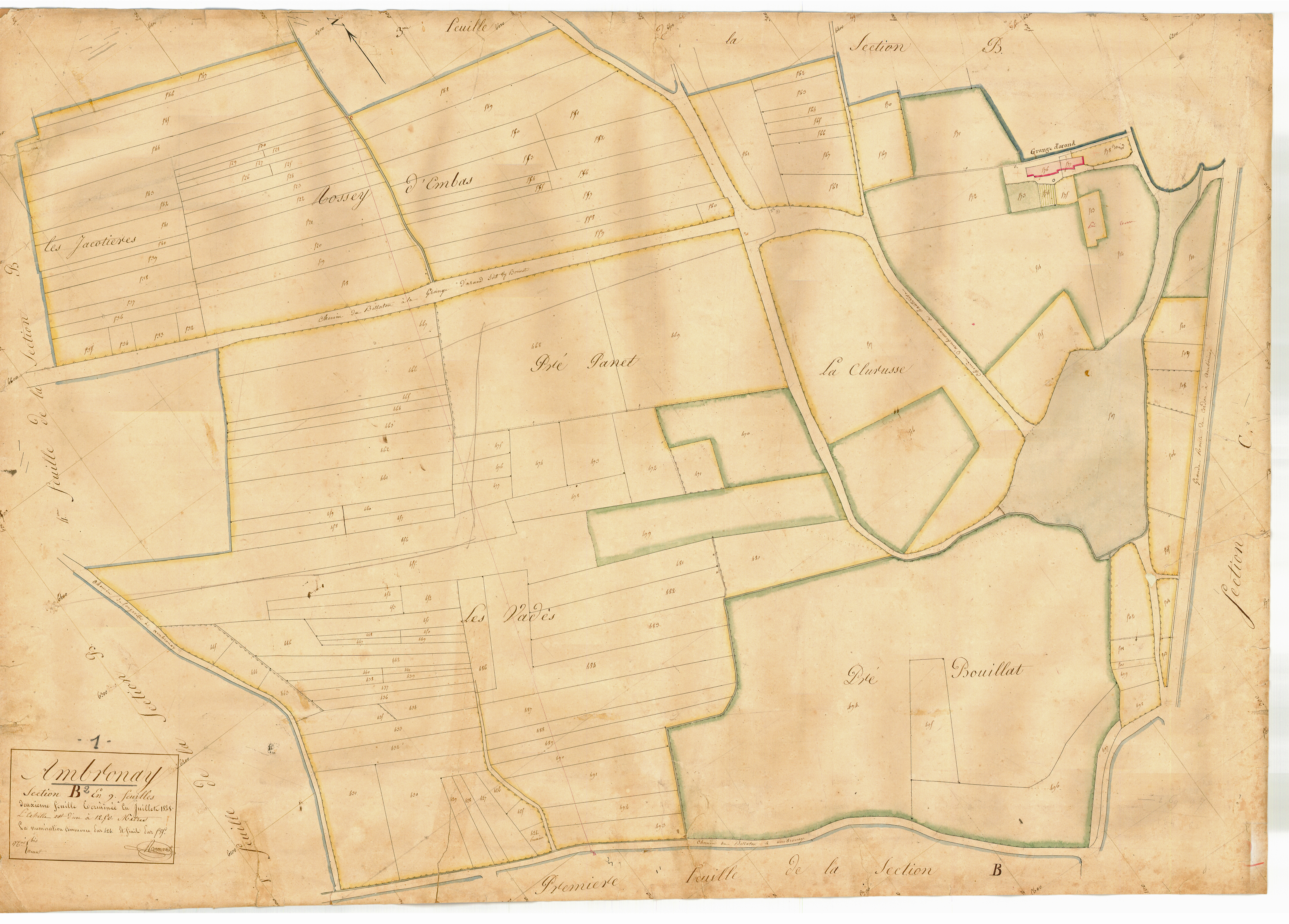 Ambronay - 3 P 4059 - 3 P 4059 - Feuille 2 (1827)