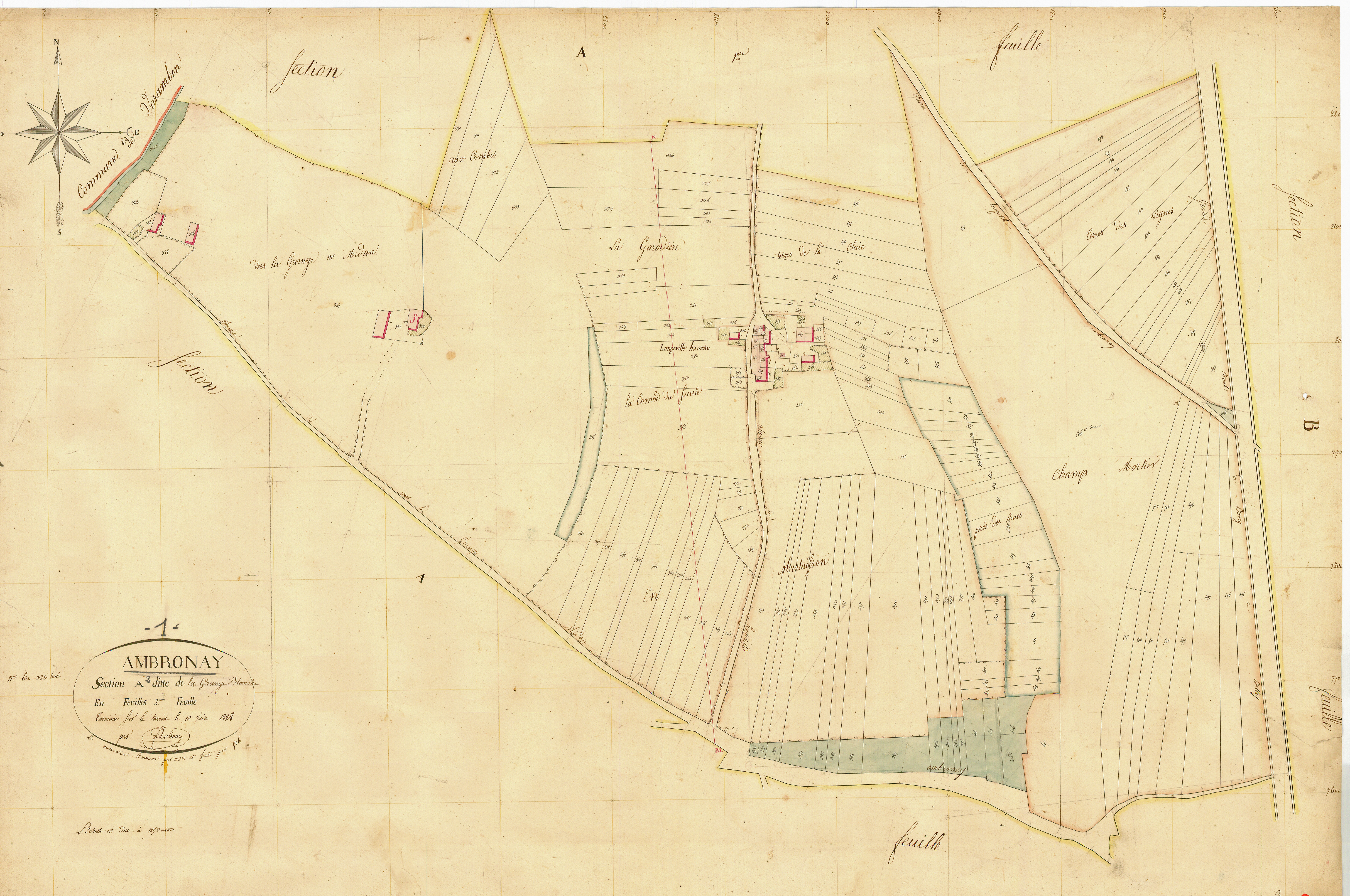Ambronay - 3 P 4054 - 3 P 4054 - Feuille 2 (1827)