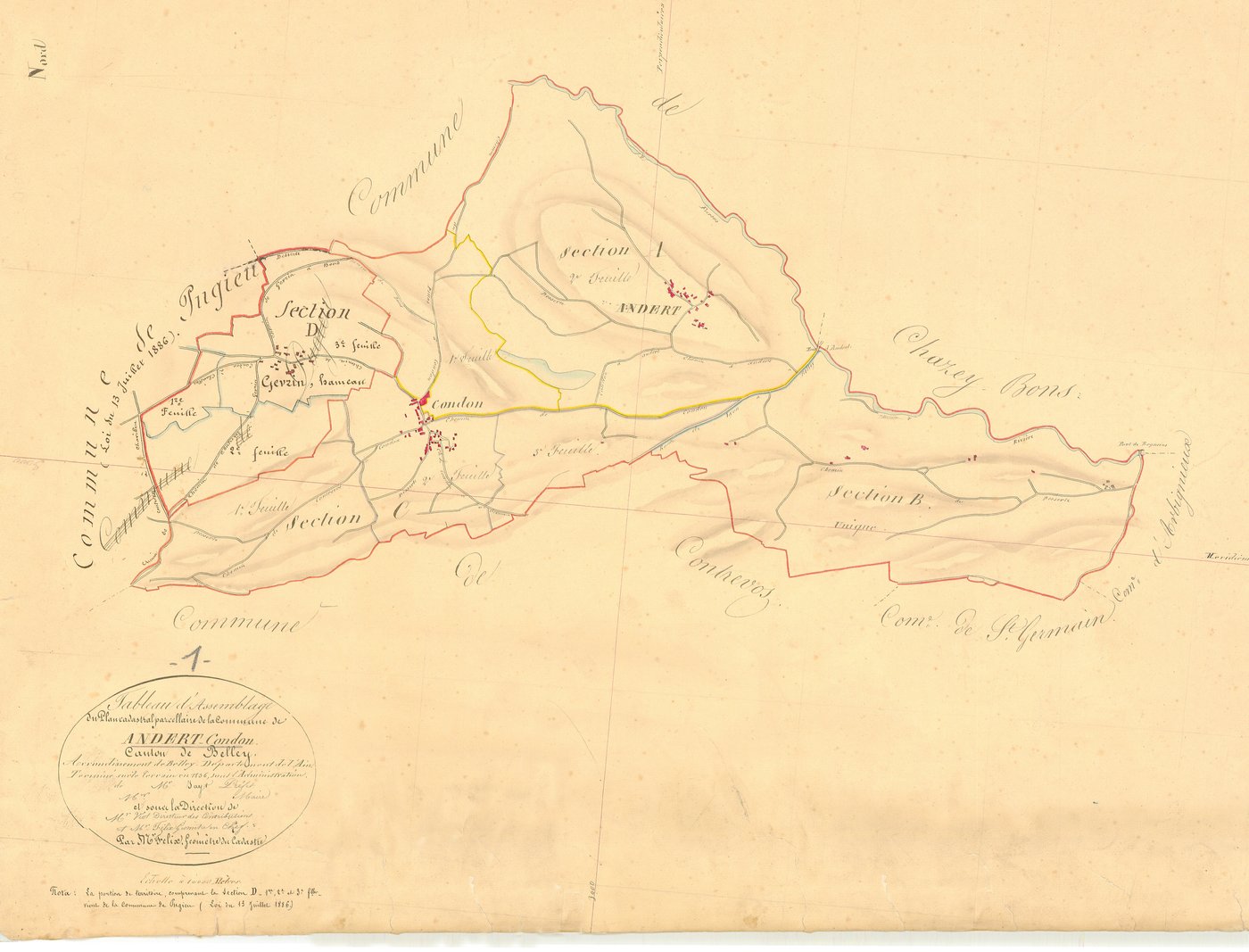 Andert-Condon - 3 P 4118 - 3 P 4118 -  Tableau d'assemblage  (1835)