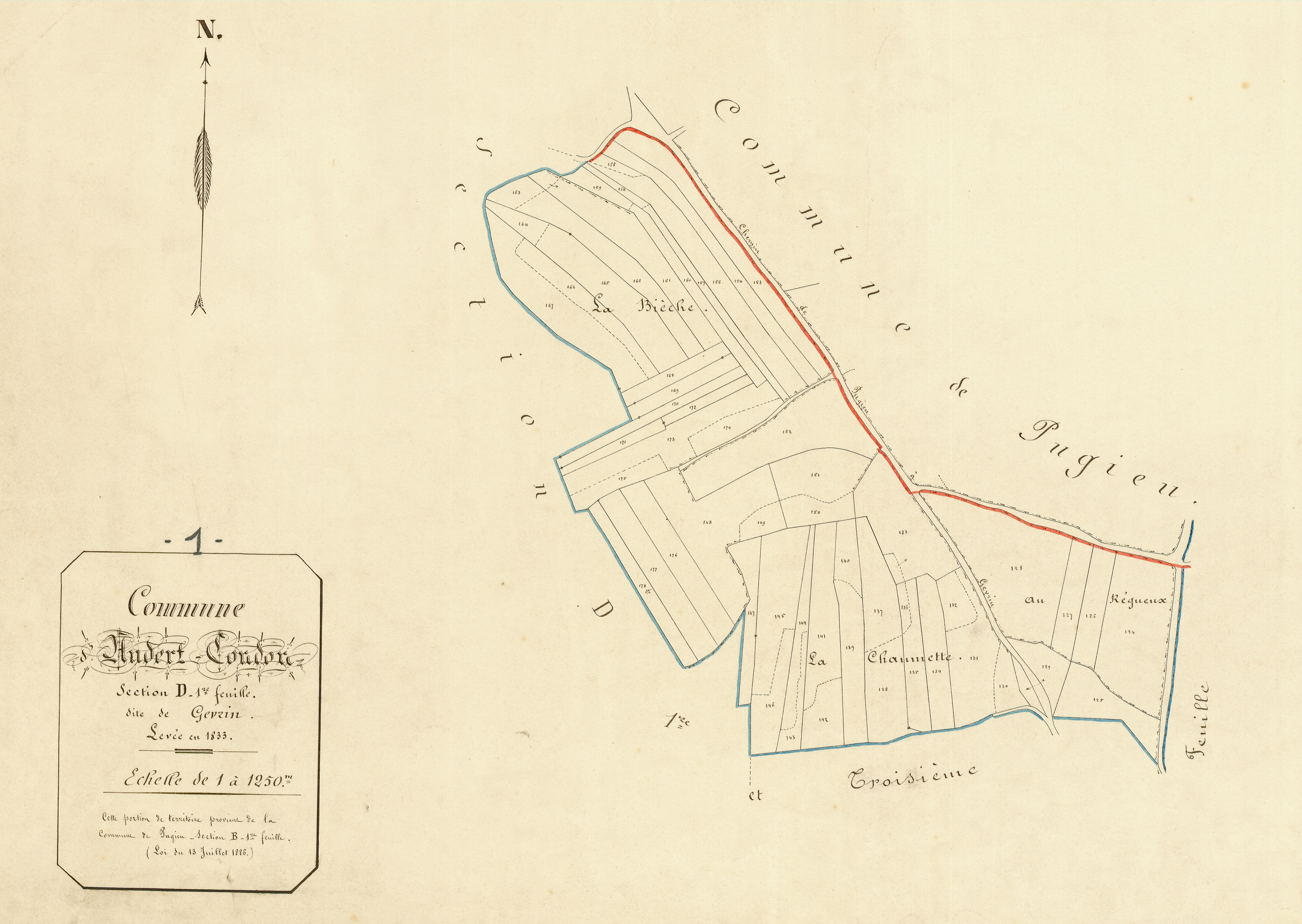 Andert-Condon - 3 P 4125 - 3 P 4125 -  Feuille 1  (1886)