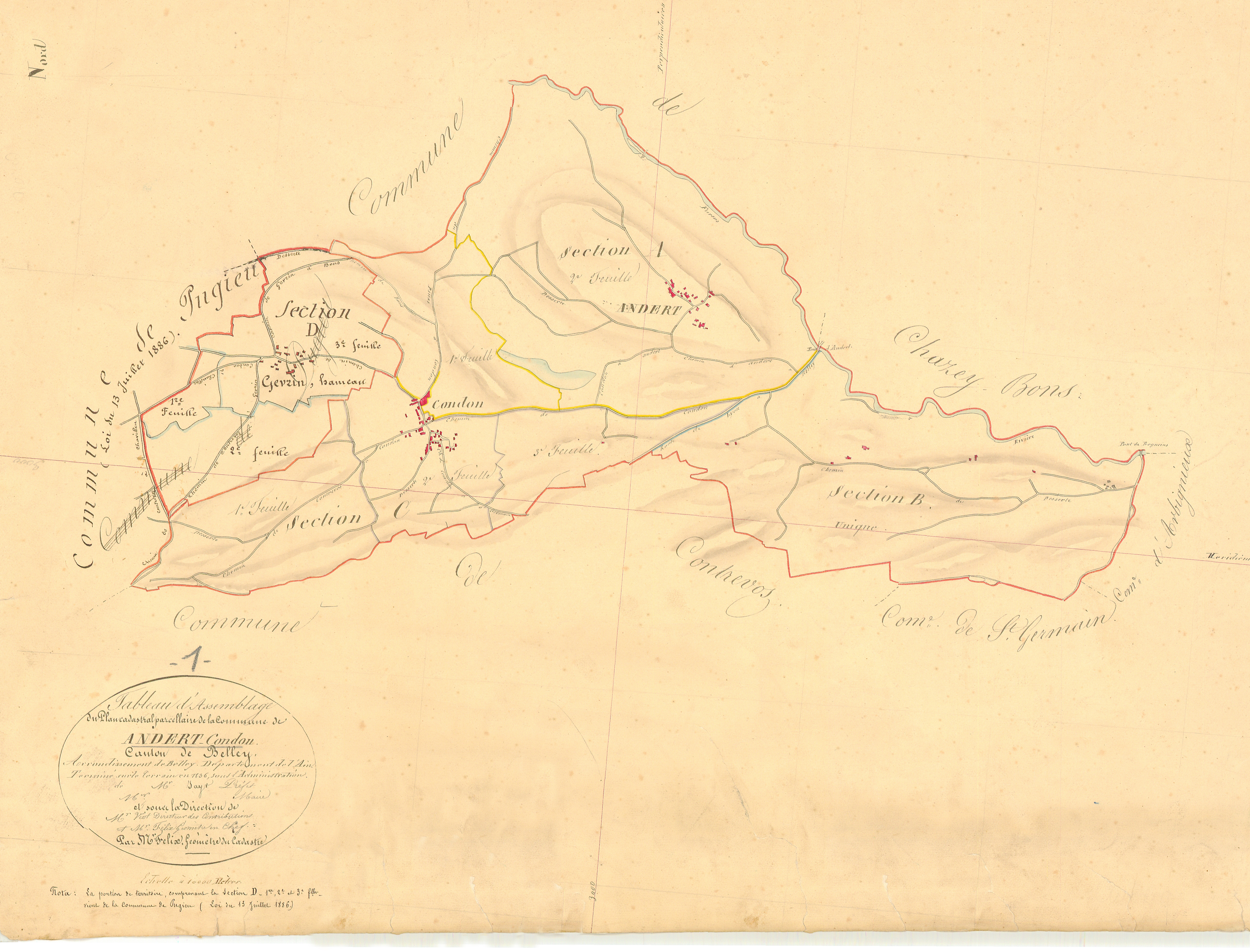 Andert-Condon - 3 P 4118 - 3 P 4118 -  Tableau d'assemblage  (1835)