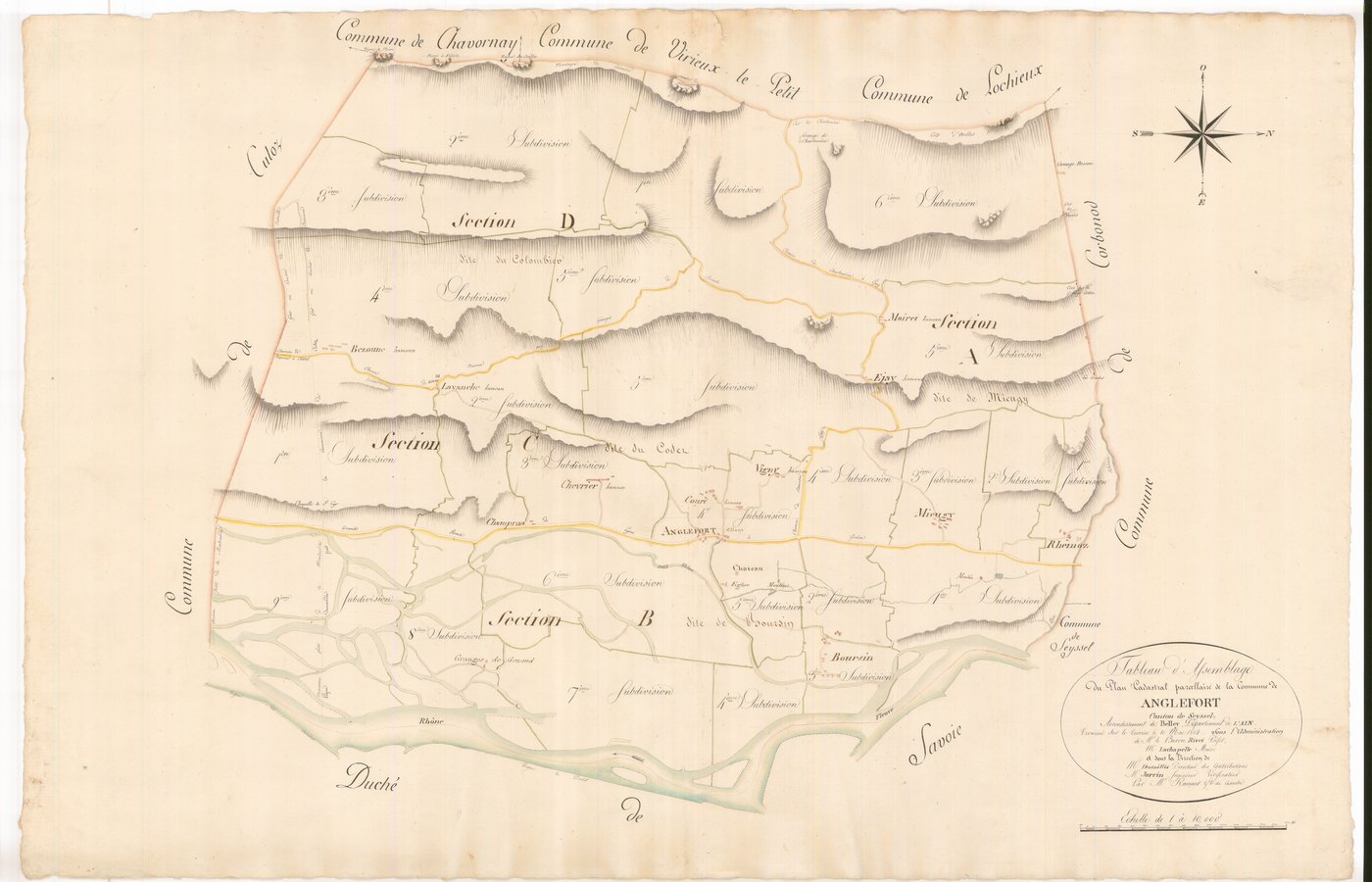Anglefort - 3 P 10174-1 - 3 P 10174-1 -  Tableau d'assemblage  (1814)