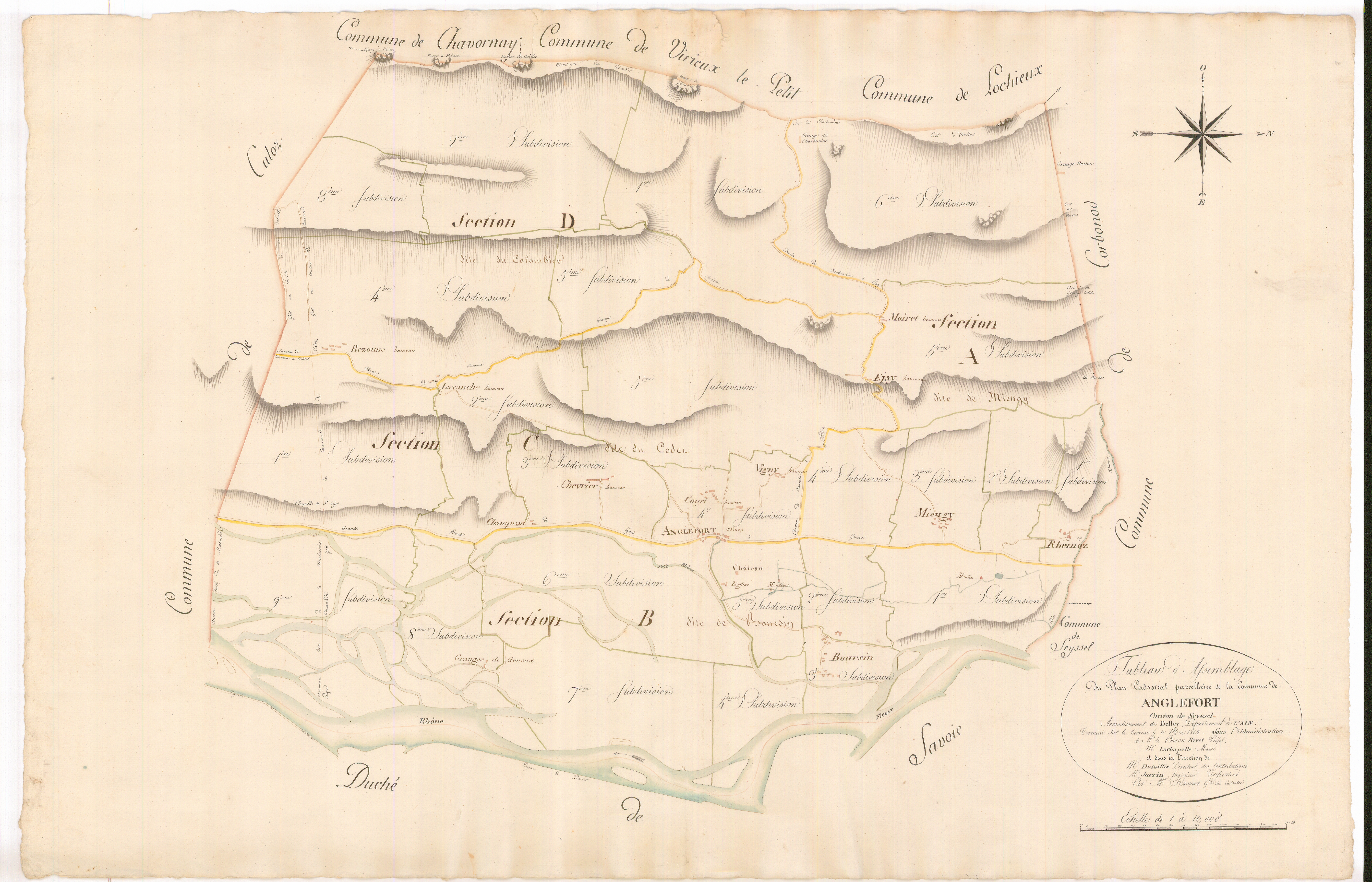 Anglefort - 3 P 10174-1 - 3 P 10174-1 - Tableau d'assemblage (1814)