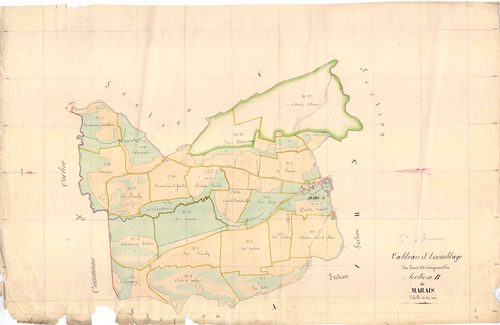 Aranc - 3 P 4160 - 3 P 4160 -  Tableau d'assemblage de la section B  (1838)