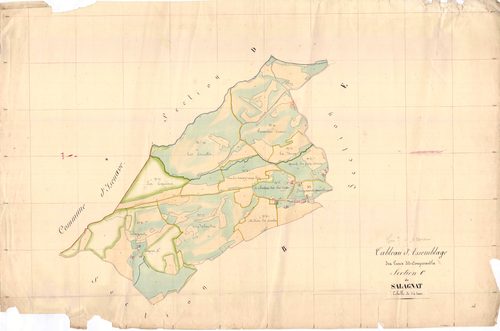 Aranc - 3 P 4161 - 3 P 4161 -  Tableau d'assemblage de la section C  (1838)