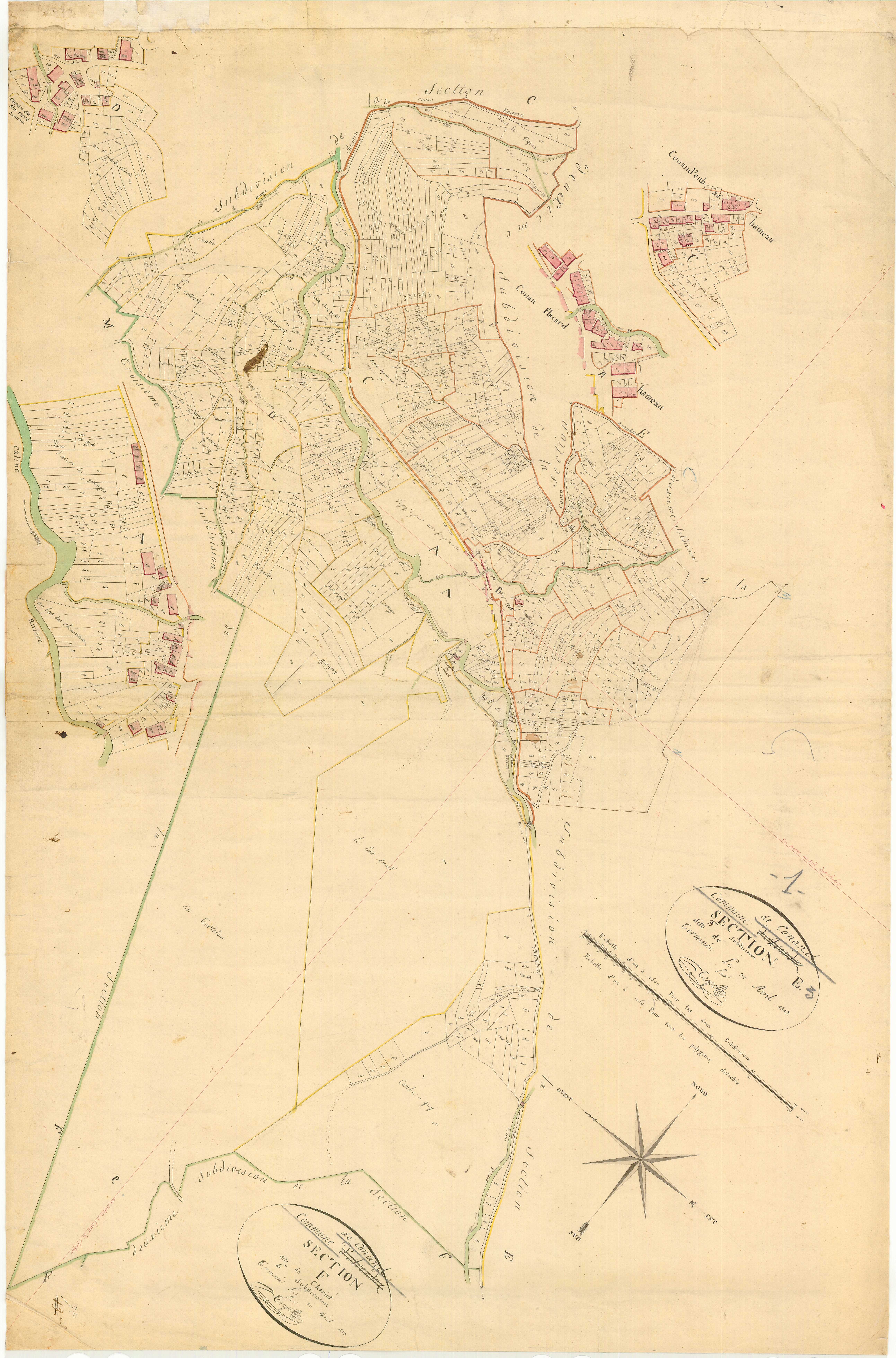 Arandas - 3 P 4224 - 3 P 4224 -  Sections E et F.  (1813)