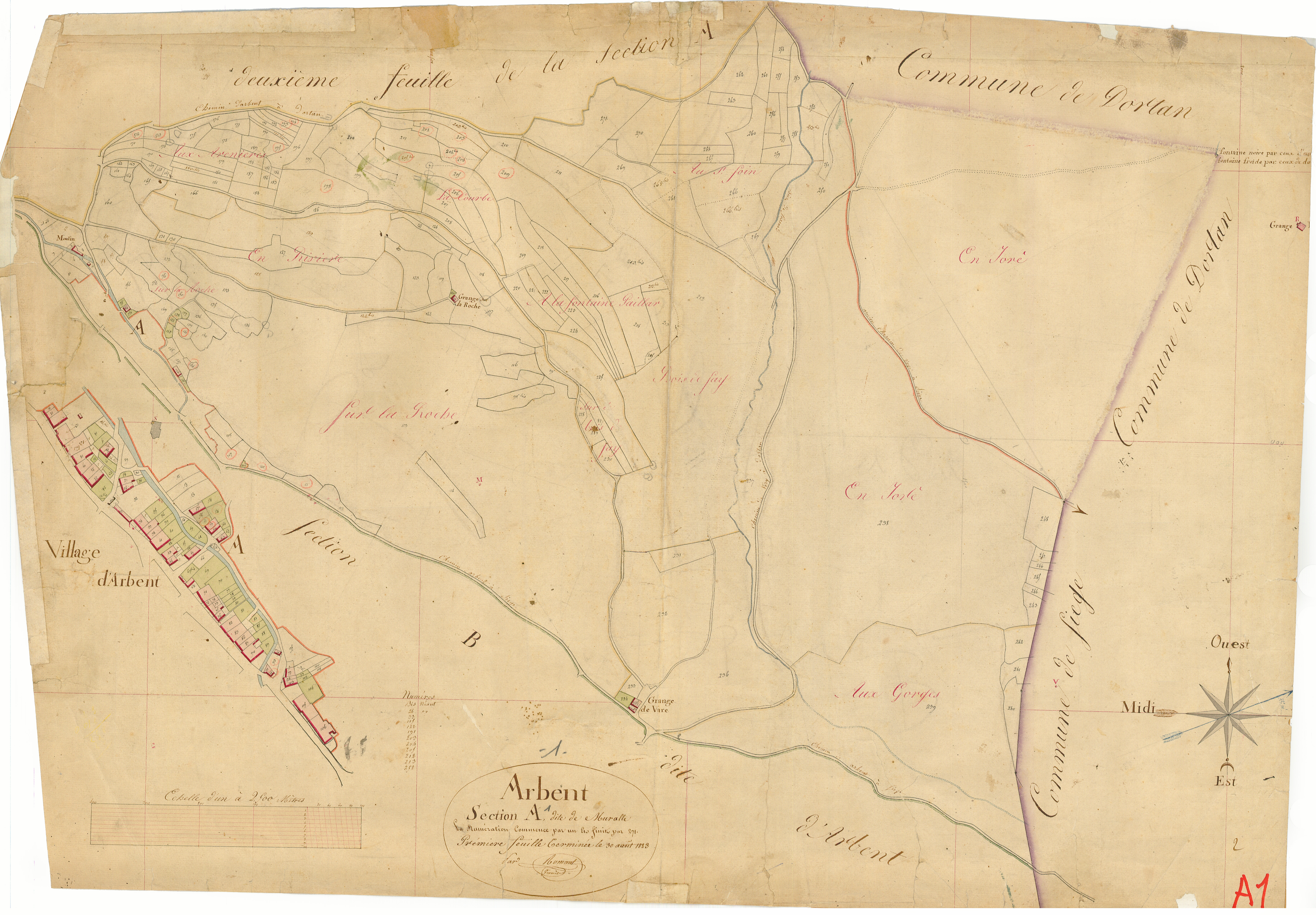 Arbent - 3 P 4229 - 3 P 4229 -  Feuille 1  (1823)