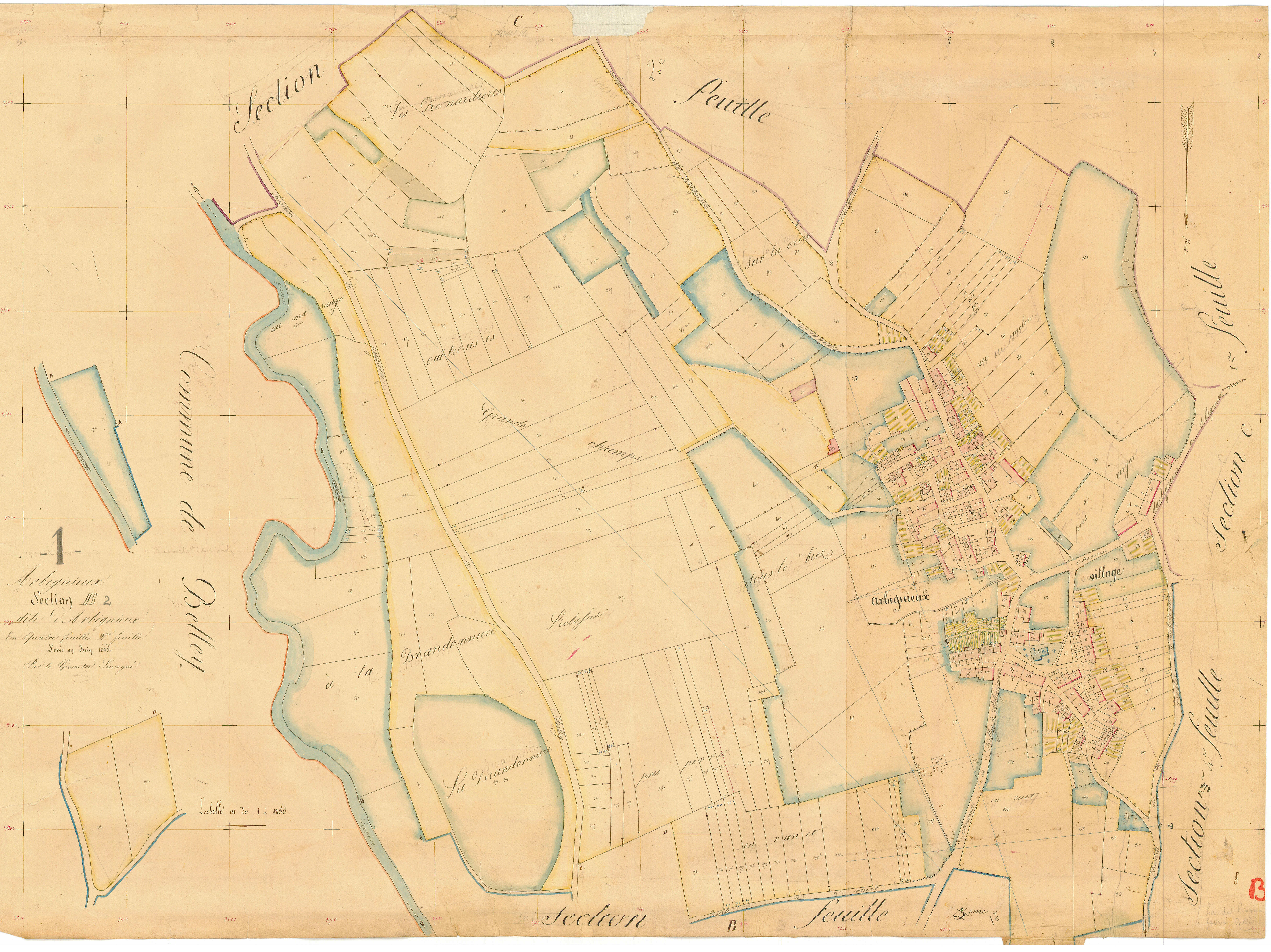 Arbignieu - 3 P 4244 - 3 P 4244 - Feuille 2 (1836)