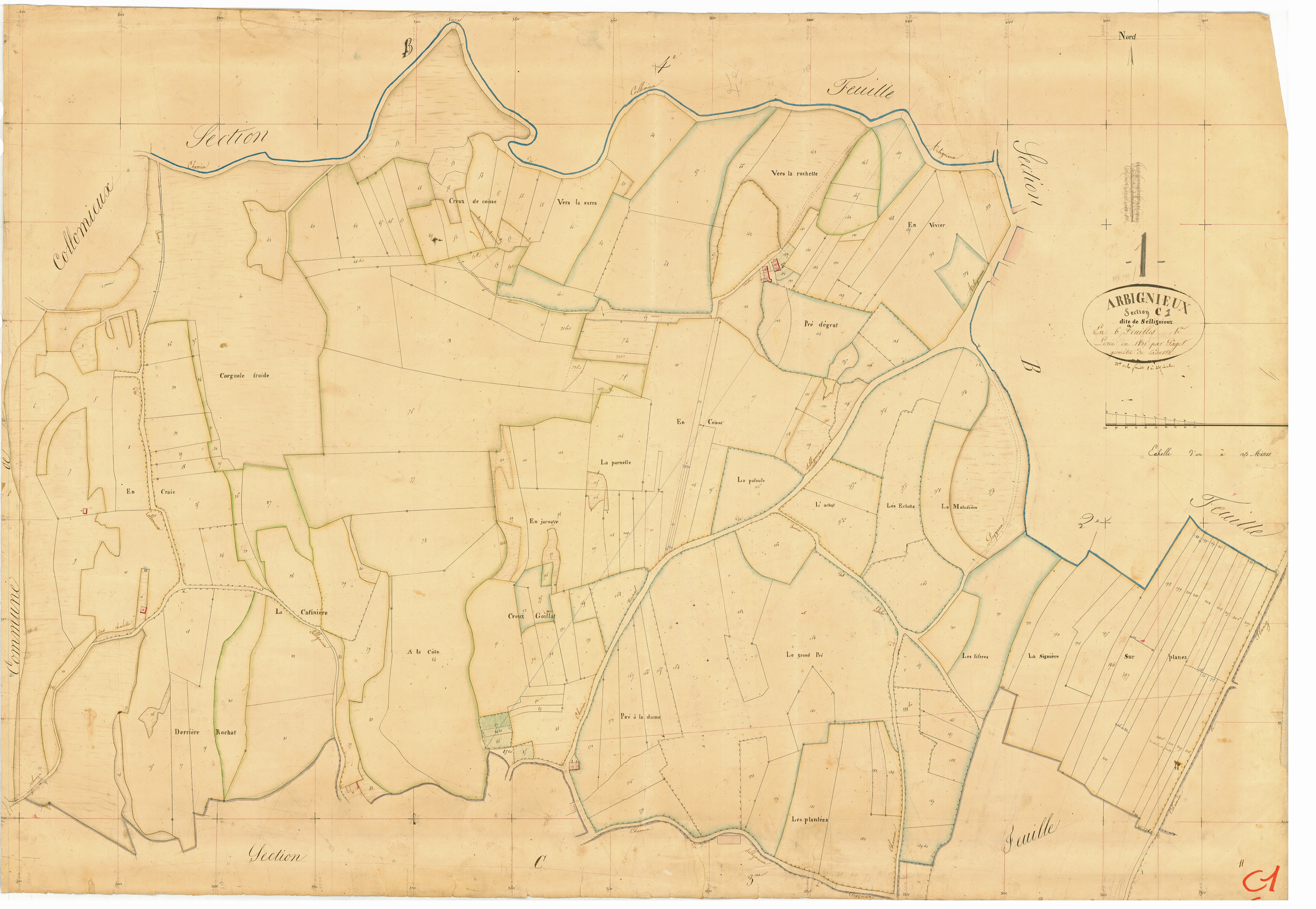 Arbignieu - 3 P 4247 - 3 P 4247 - Feuille 1 (1836)