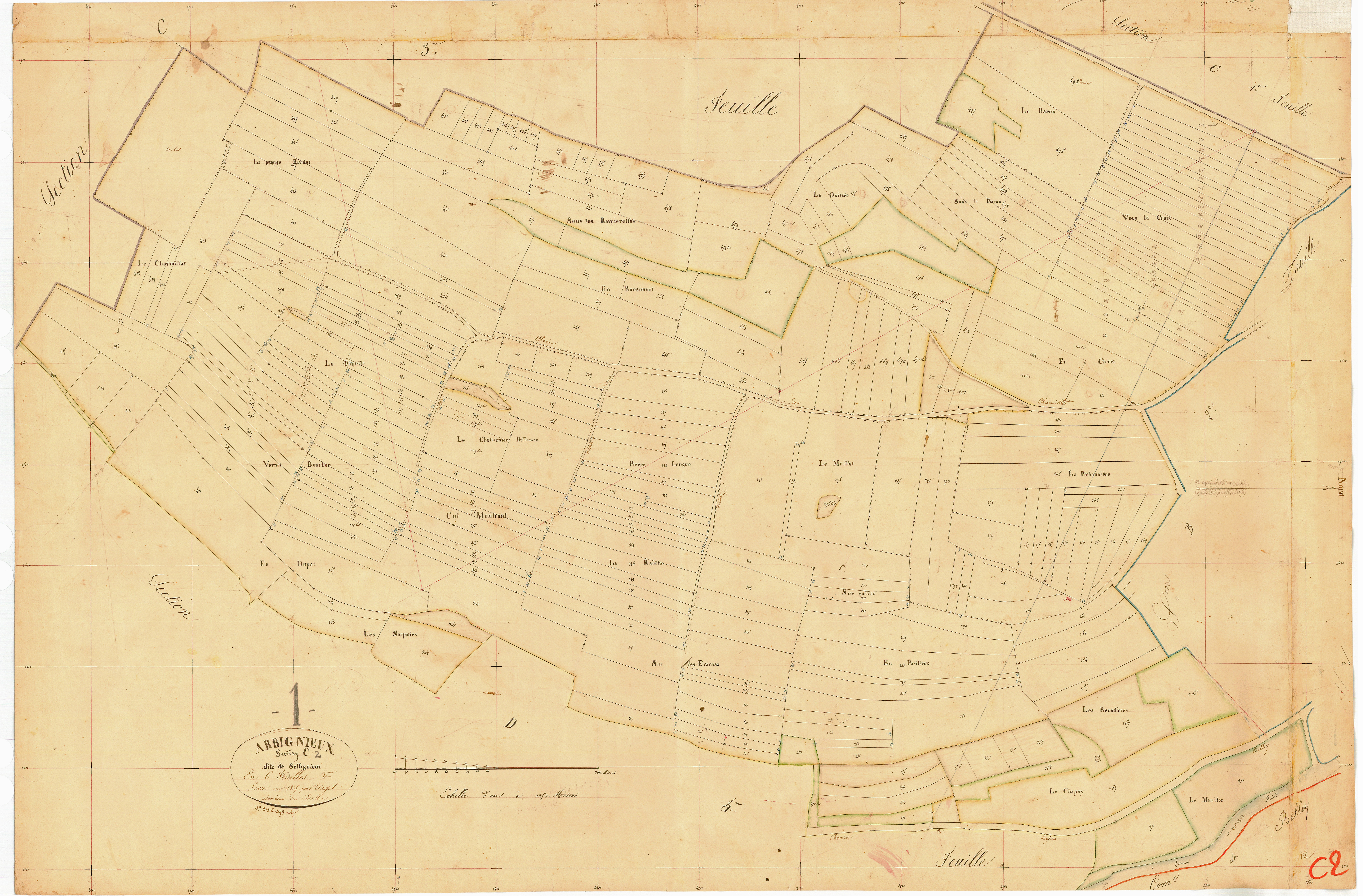 Arbignieu - 3 P 4248 - 3 P 4248 - Feuille 2 (1836)
