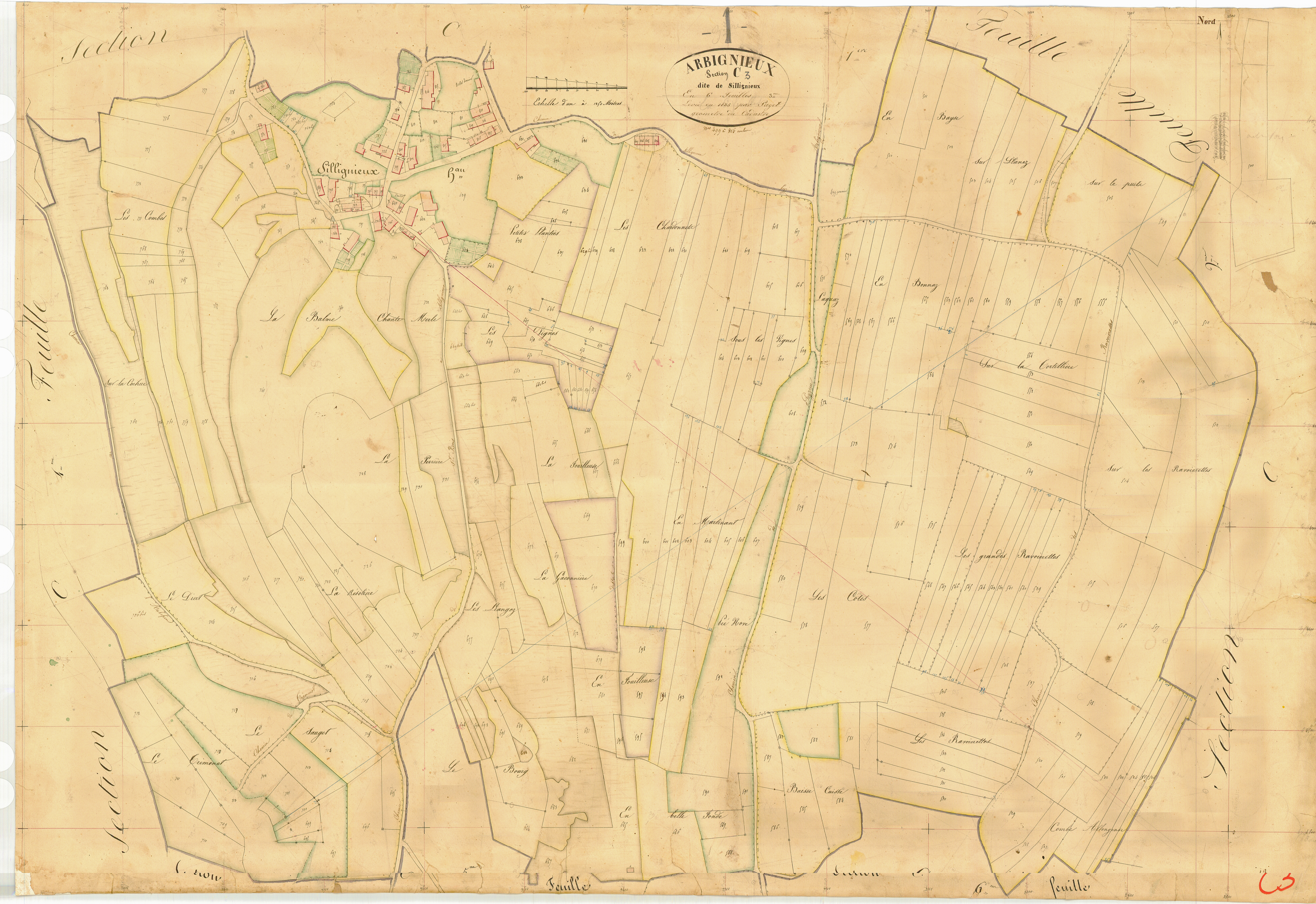 Arbignieu - 3 P 4249 - 3 P 4249 - Feuille 3 (1836)