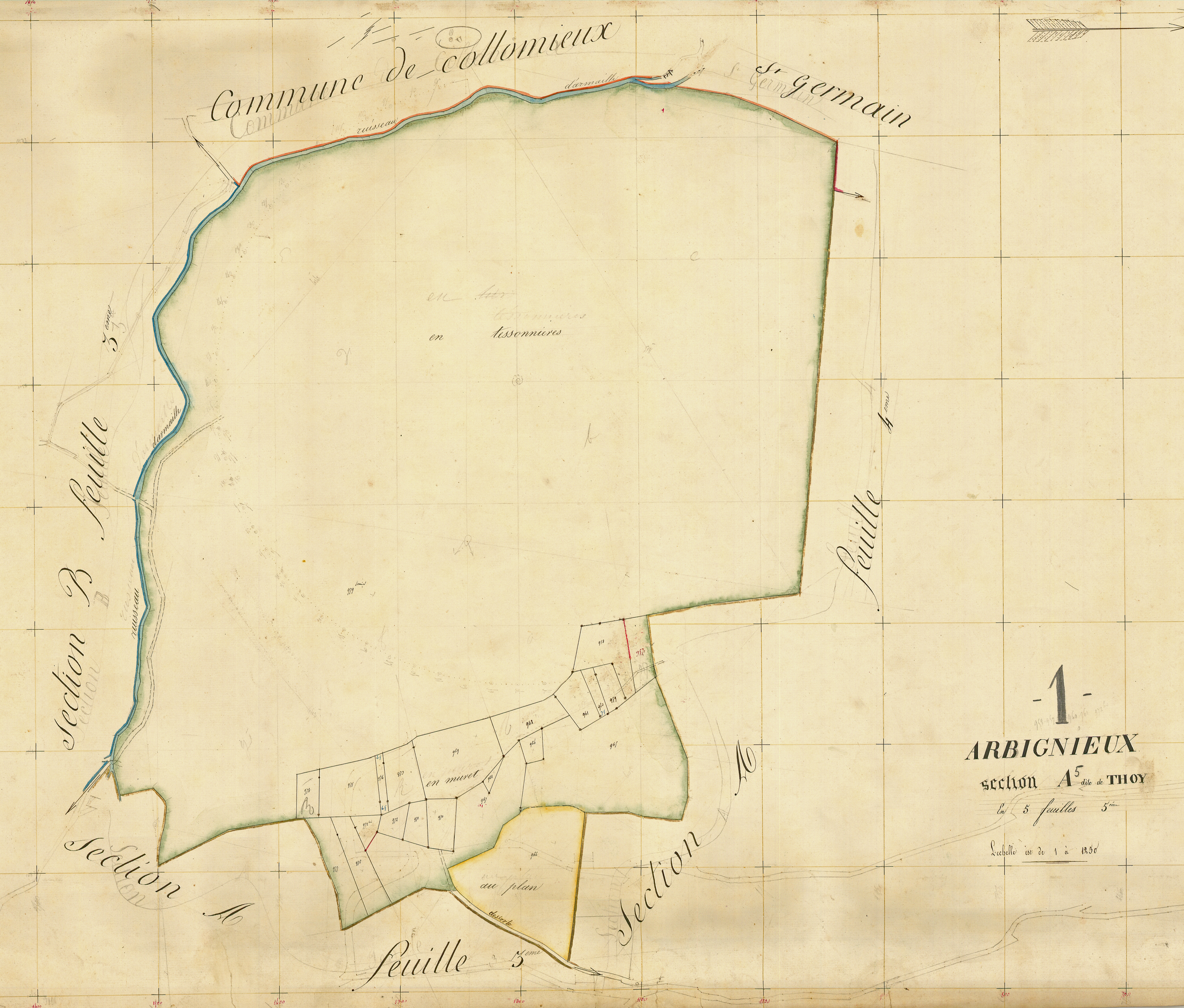 Arbignieu - 3 P 4242 - 3 P 4242 -  Feuille 5  (1836)