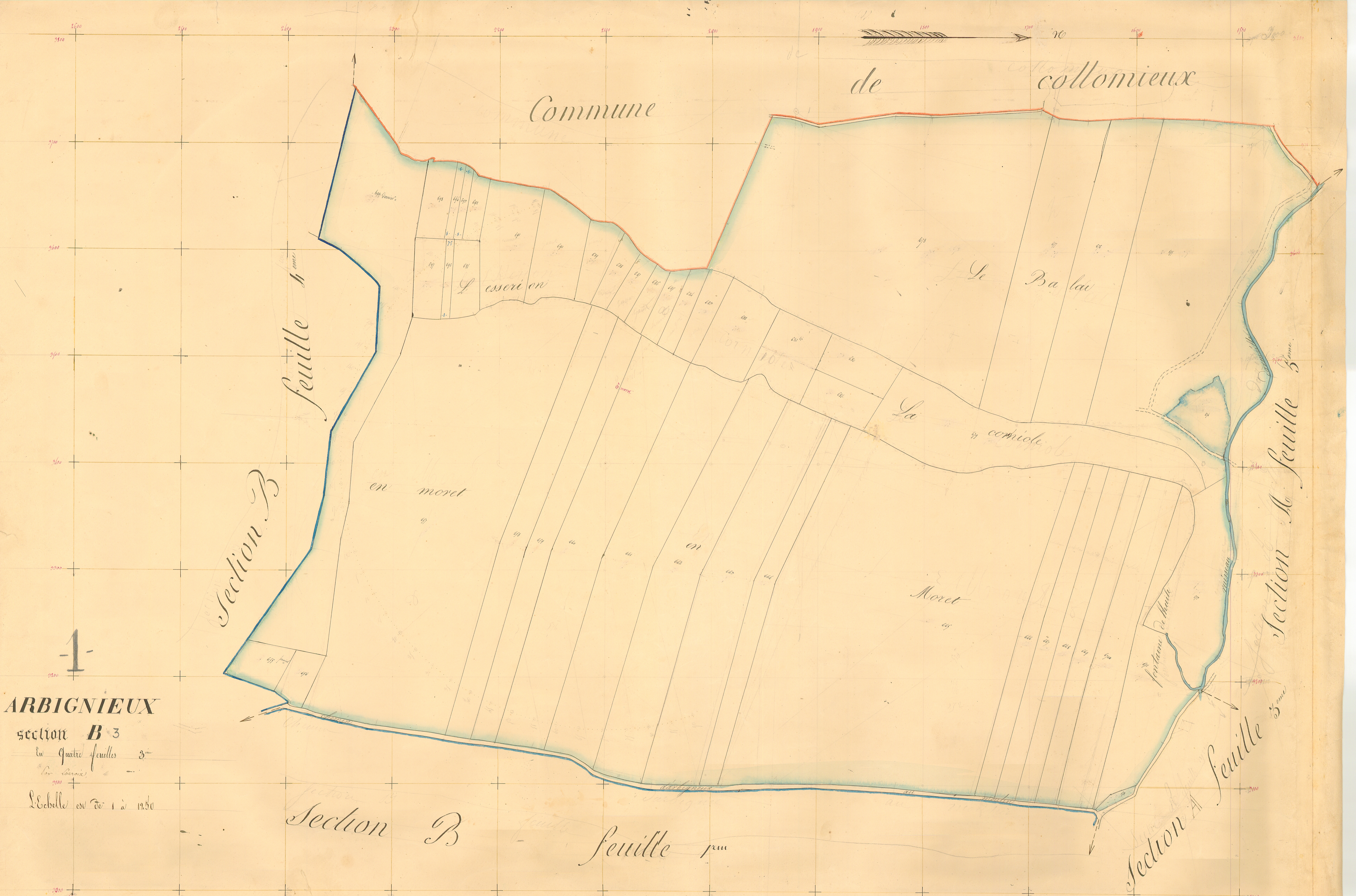 Arbignieu - 3 P 4245 - 3 P 4245 - Feuille 3 (1836)