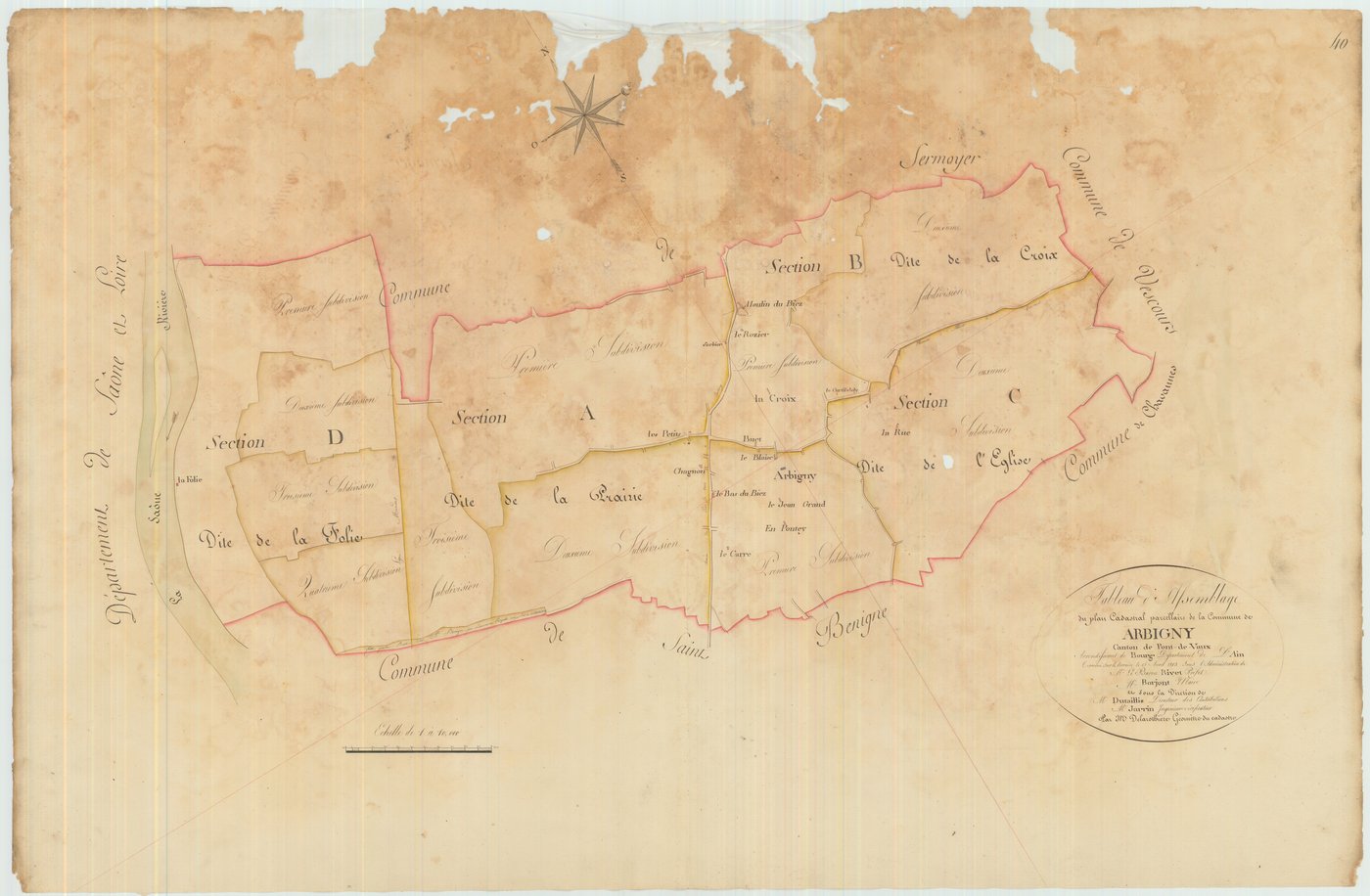 Arbigny - 3 P 10141-1 - 3 P 10141-1 -  Tableau d'assemblage  (1813)