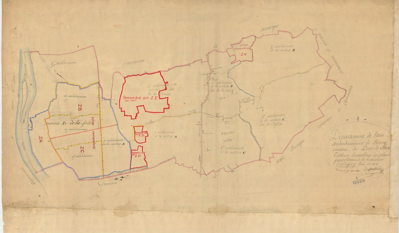 Arbigny - 3 P 4261 - 3 P 4261 -  Tableau d'assemblage  (1809)