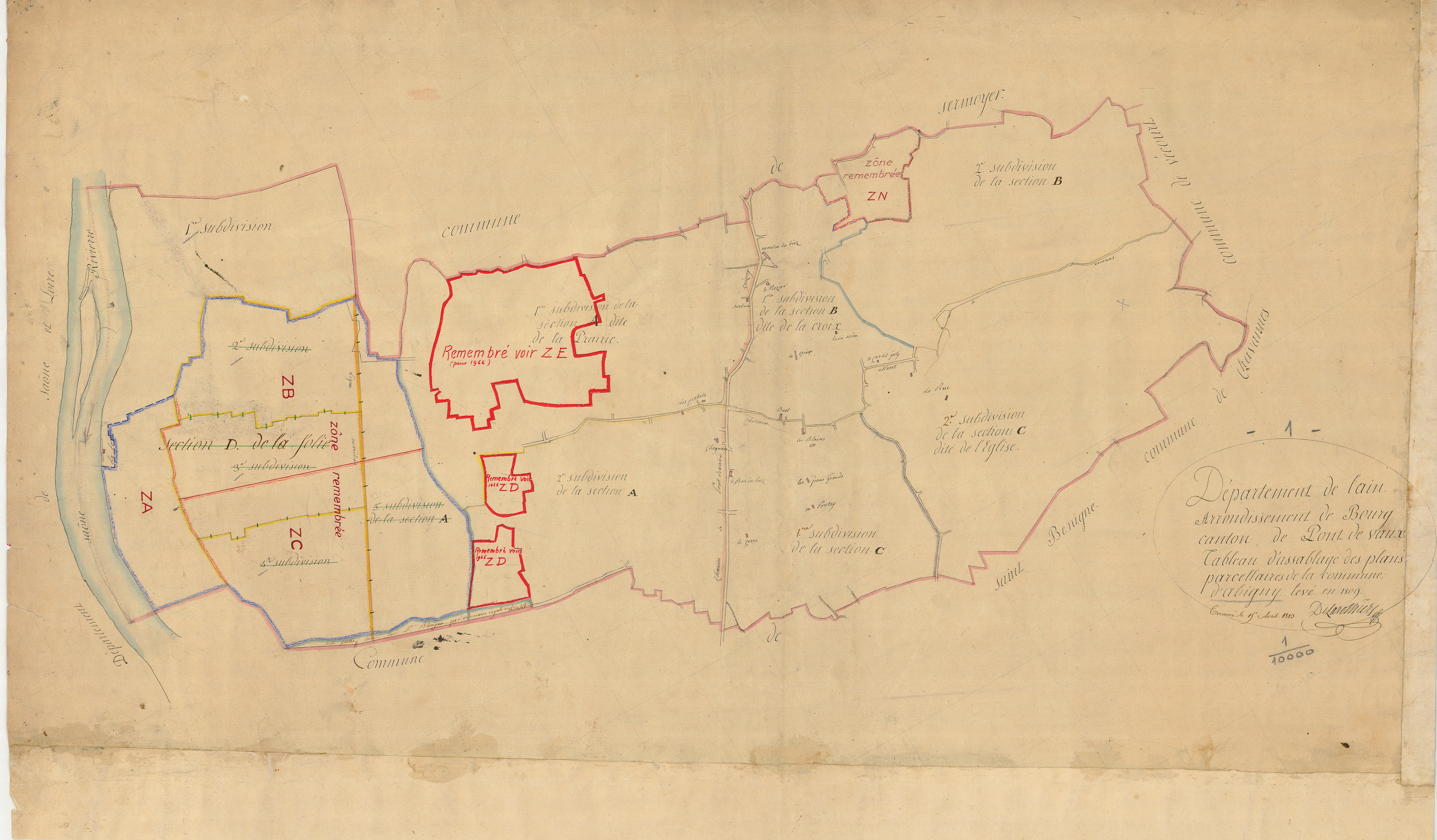 Arbigny - 3 P 4261 - 3 P 4261 - Tableau d'assemblage (1809)