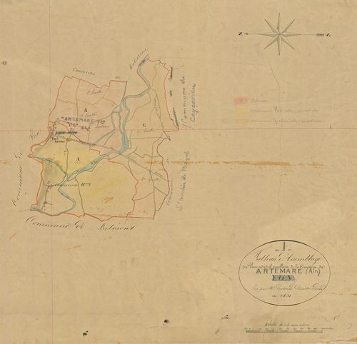 Artemare - 3 P 9625 - 3 P 9625 -  Tableau d'assemblage  (1830-1886)