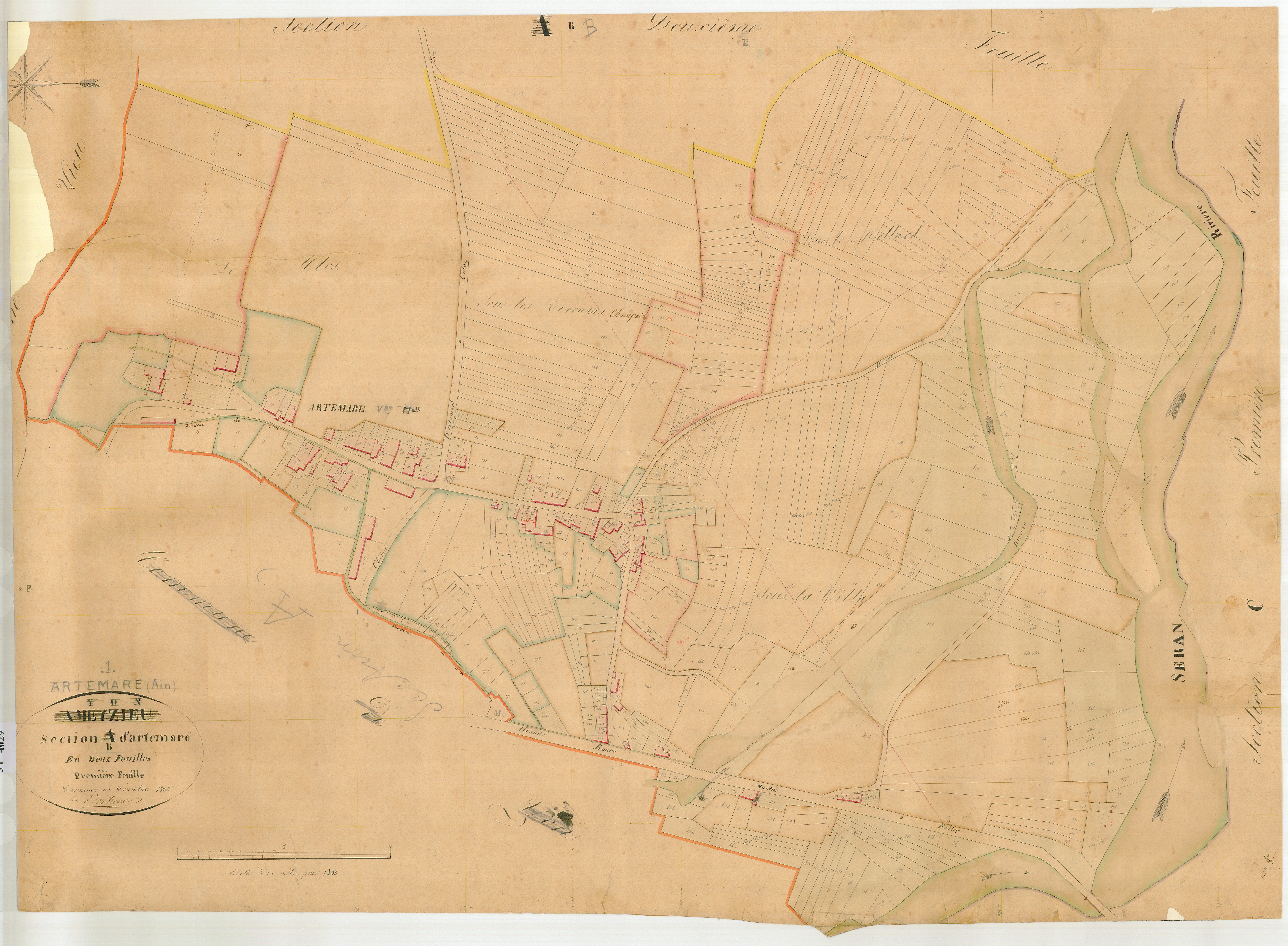 Artemare - 3 P 4113 - 3 P 4113 -  Feuille 1  (1830-1886)