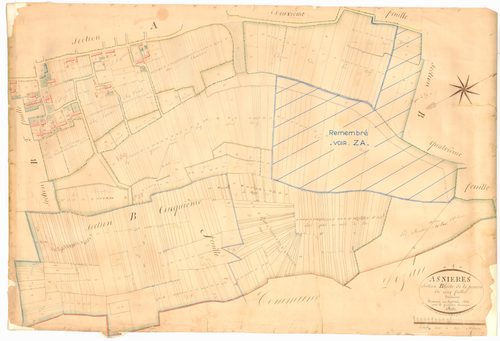 Asnières-sur-Saône - 3 P 4239 - 3 P 4239 -  Feuille 3  (1836)