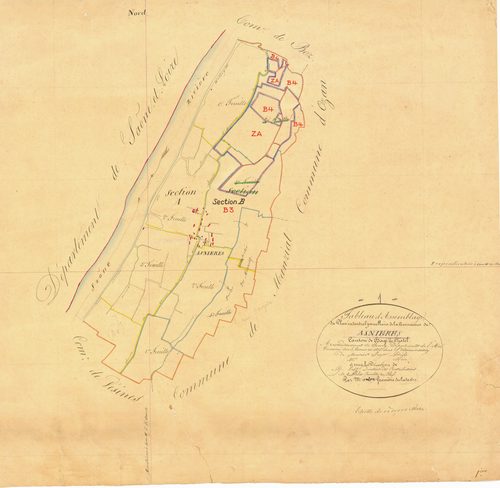 Asnières-sur-Saône - 3 P 4322 - 3 P 4322 -  Tableau d'assemblage  (1836)