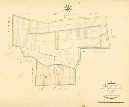 Asnières-sur-Saône - 3 P 4327 - 3 P 4327 -  Feuille 1  (1836)