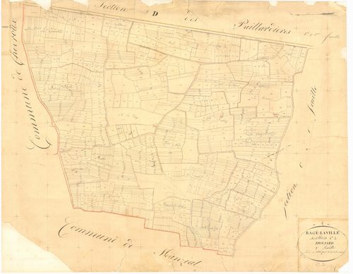 Bâgé-la-Ville -  - Section C dite "d'Ongears"  (1826)