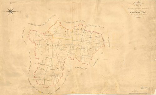 Bâgé-la-Ville - 3 P 4336 - 3 P 4336 -  Tableau d'assemblage  (1826)