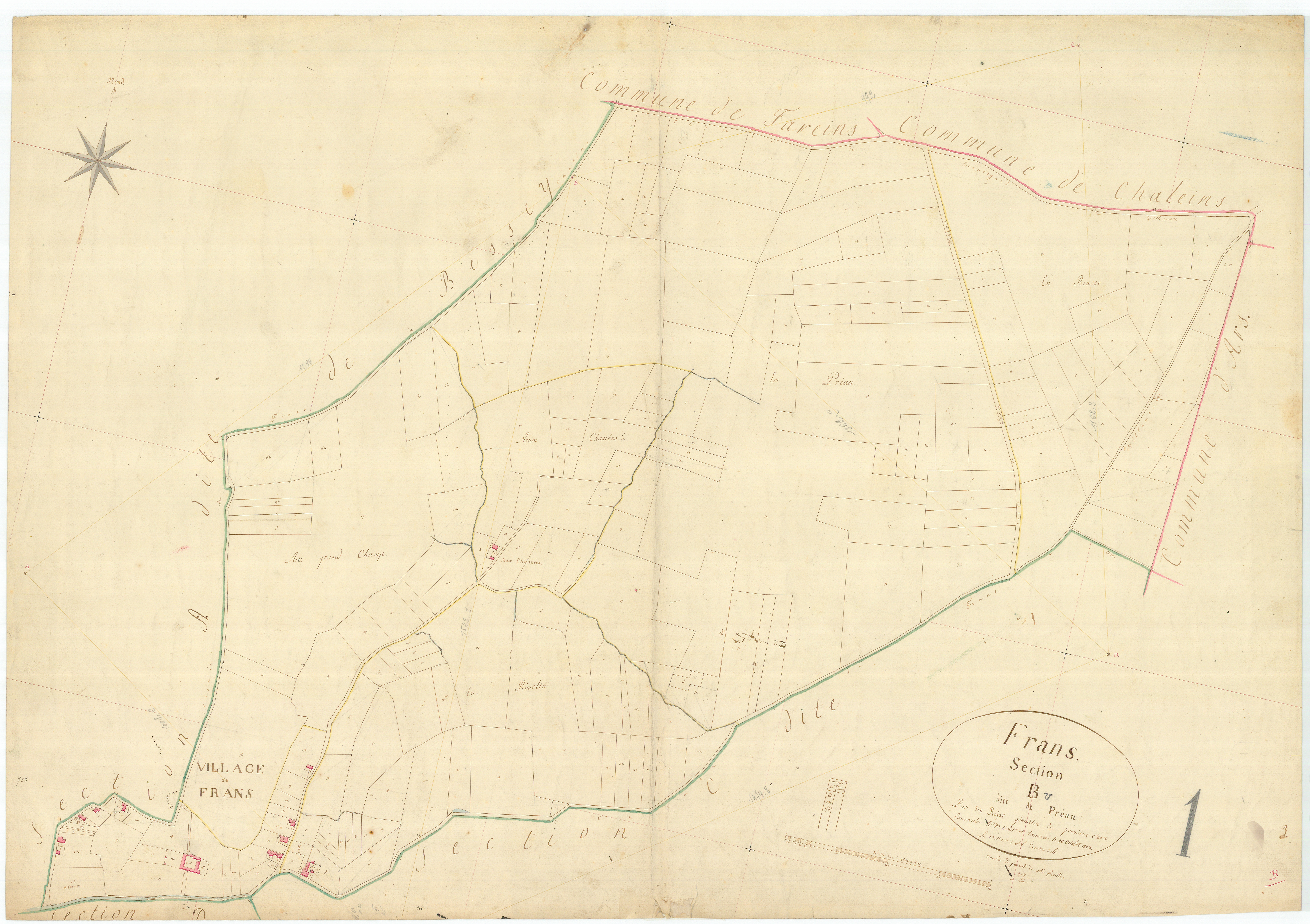 Bâgé-la-Ville - 3 P 6204 - 3 P 6204 -  Feuille 1  (1825)