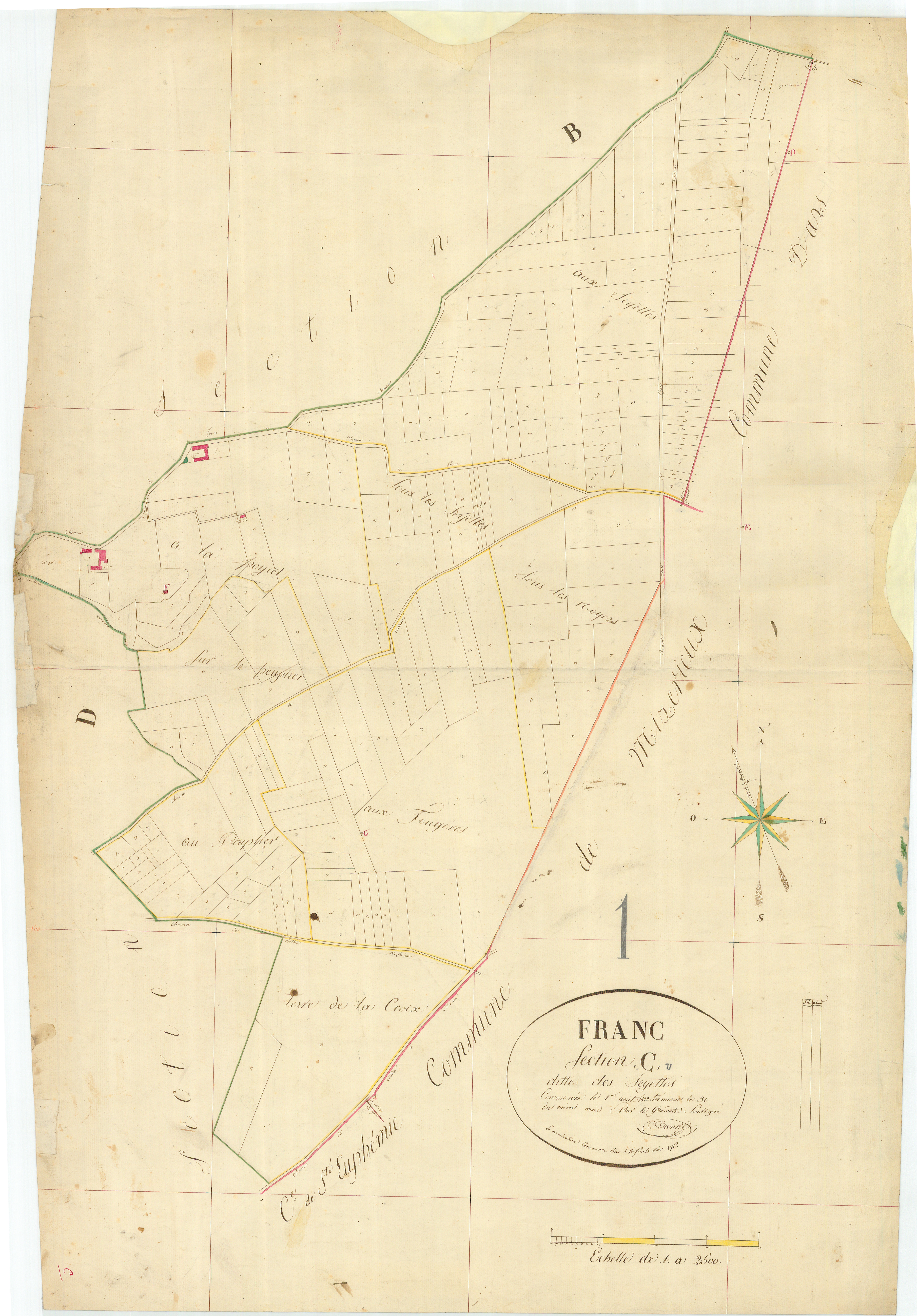 Bâgé-la-Ville - 3 P 6205 - 3 P 6205 -  Feuille 1  (1825)