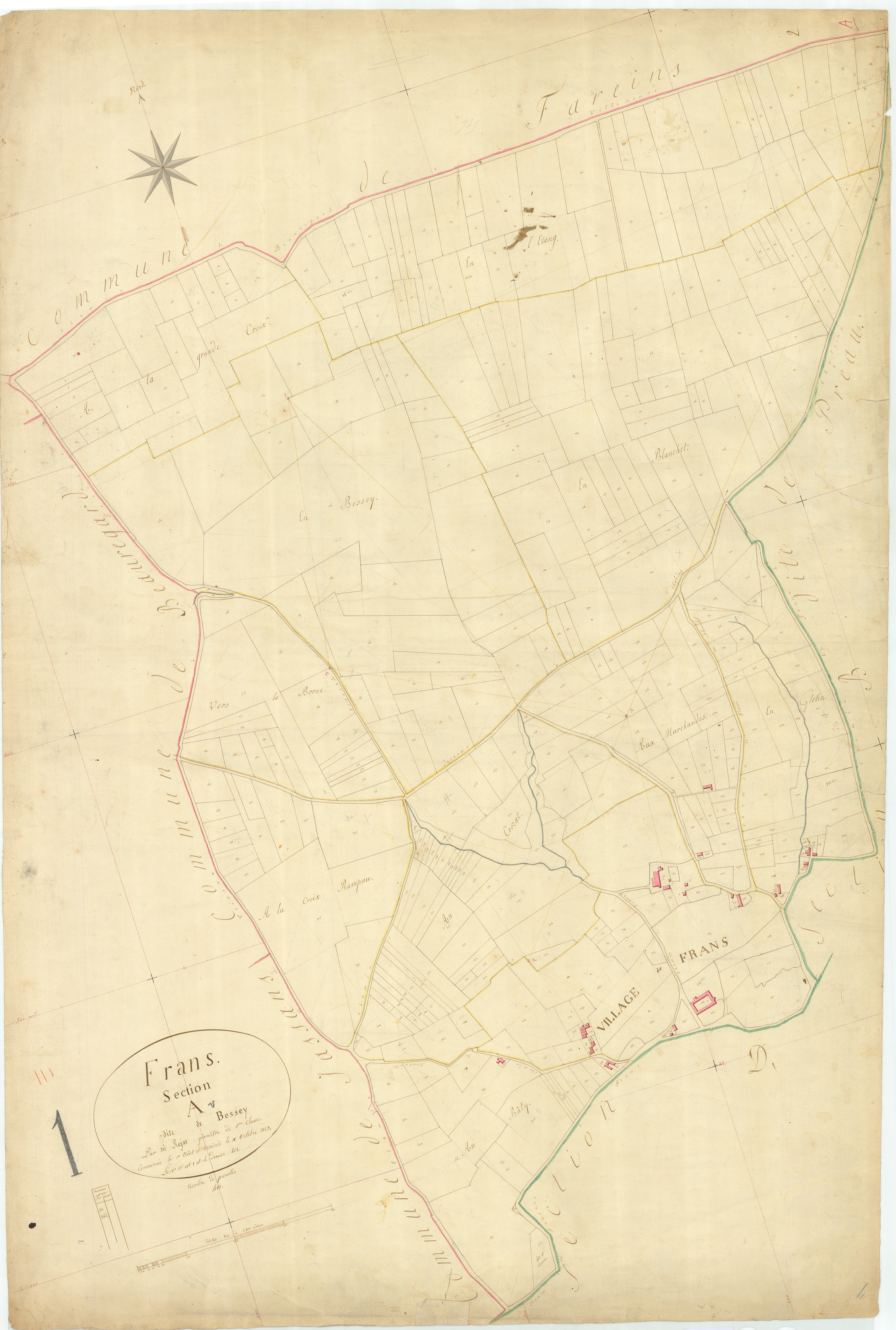 Bâgé-la-Ville - 3 P 6203 - 3 P 6203 -  Feuille 1  (1825)