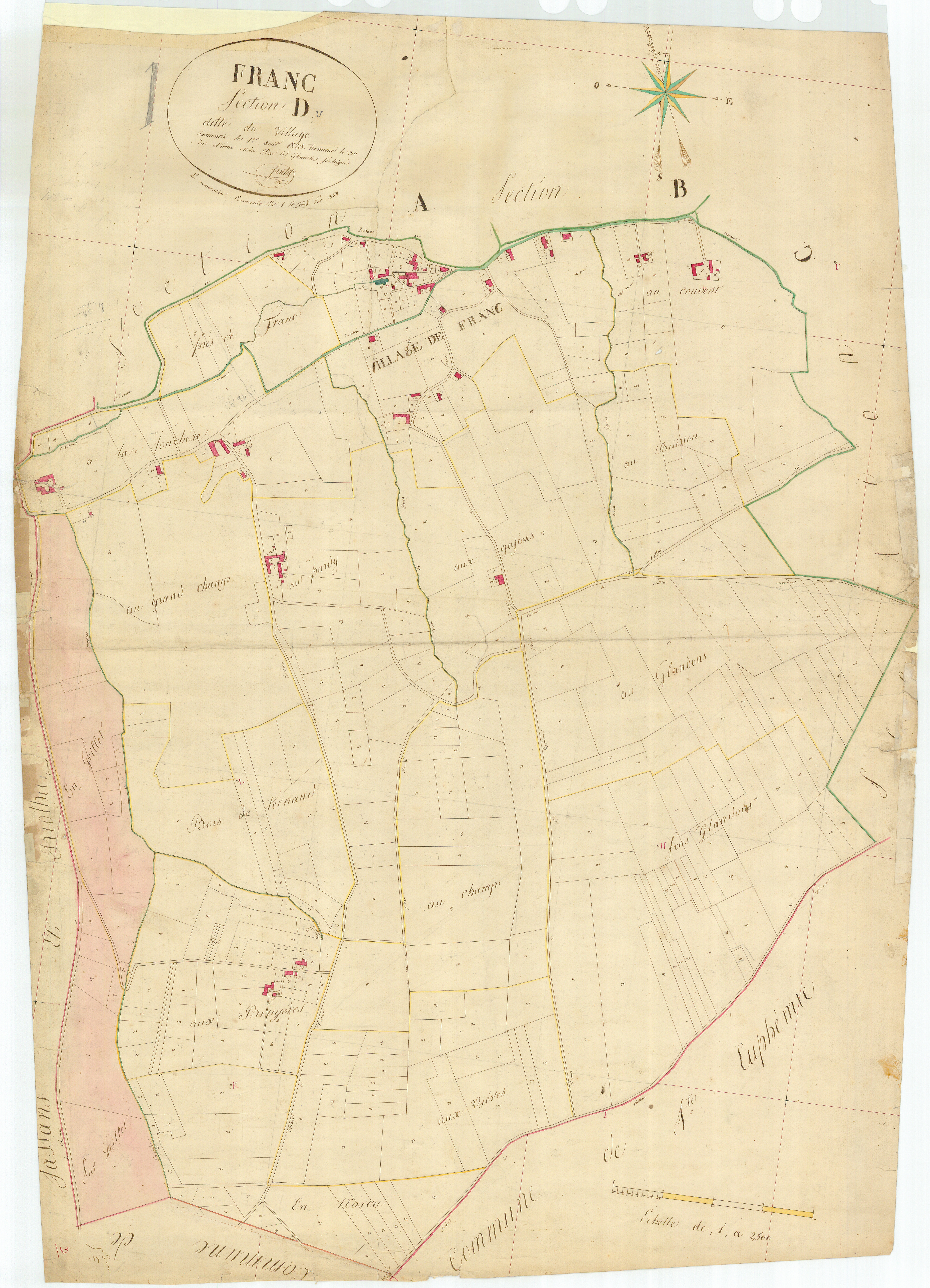 Bâgé-la-Ville - 3 P 6206 - 3 P 6206 -  Feuille 1  (1825)