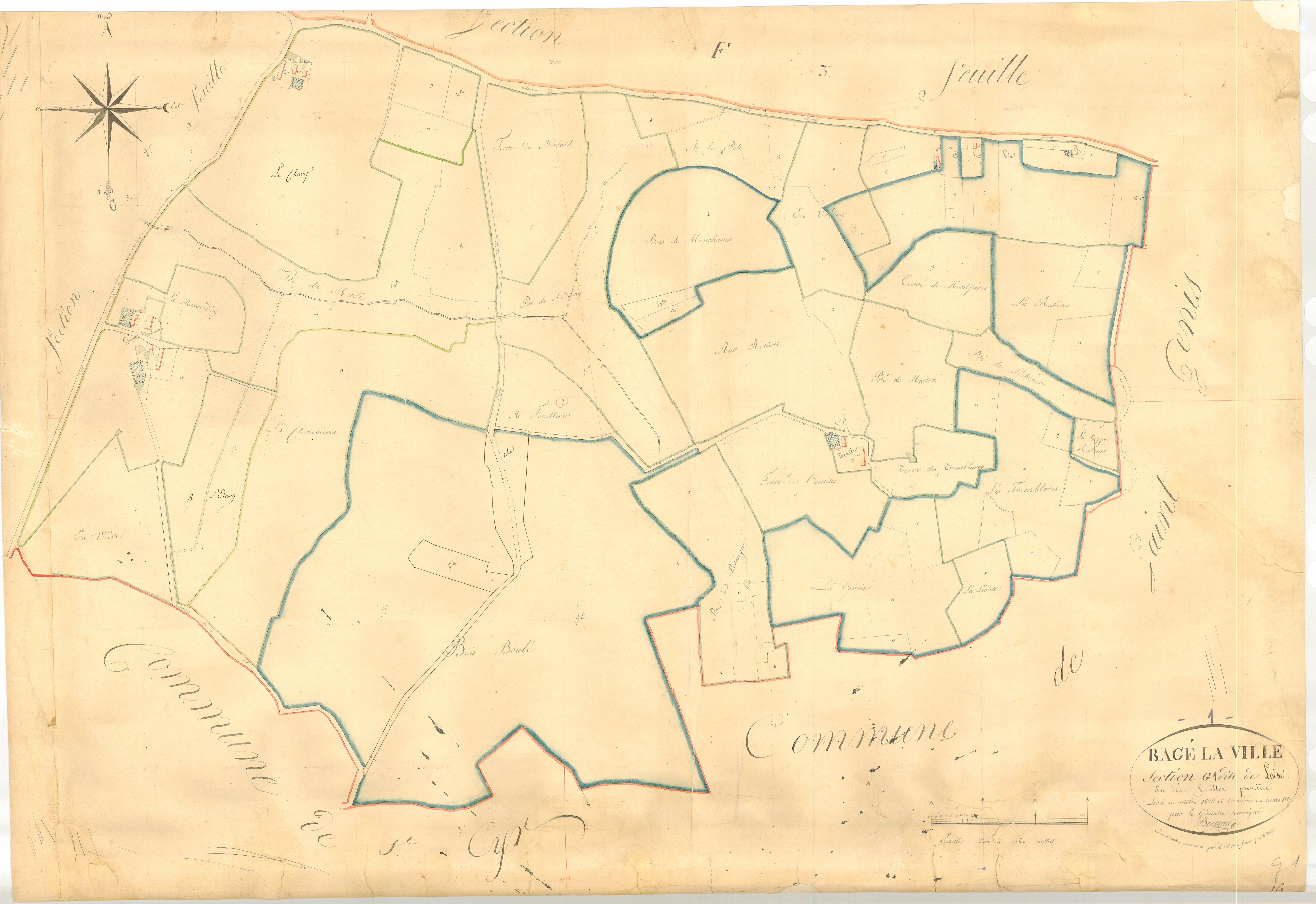 Bâgé-la-Ville -  - Section G dite "de Loese"  (1826)