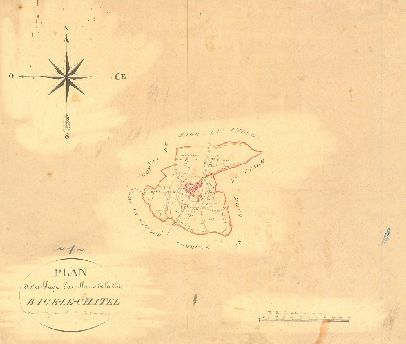 Bâgé-le-Châtel - 3 P 4356 - 3 P 4356 -  Tableau d'assemblage  (1826)