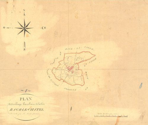 Bâgé-le-Châtel - 3 P 4356 - 3 P 4356 -  Tableau d'assemblage  (1826)