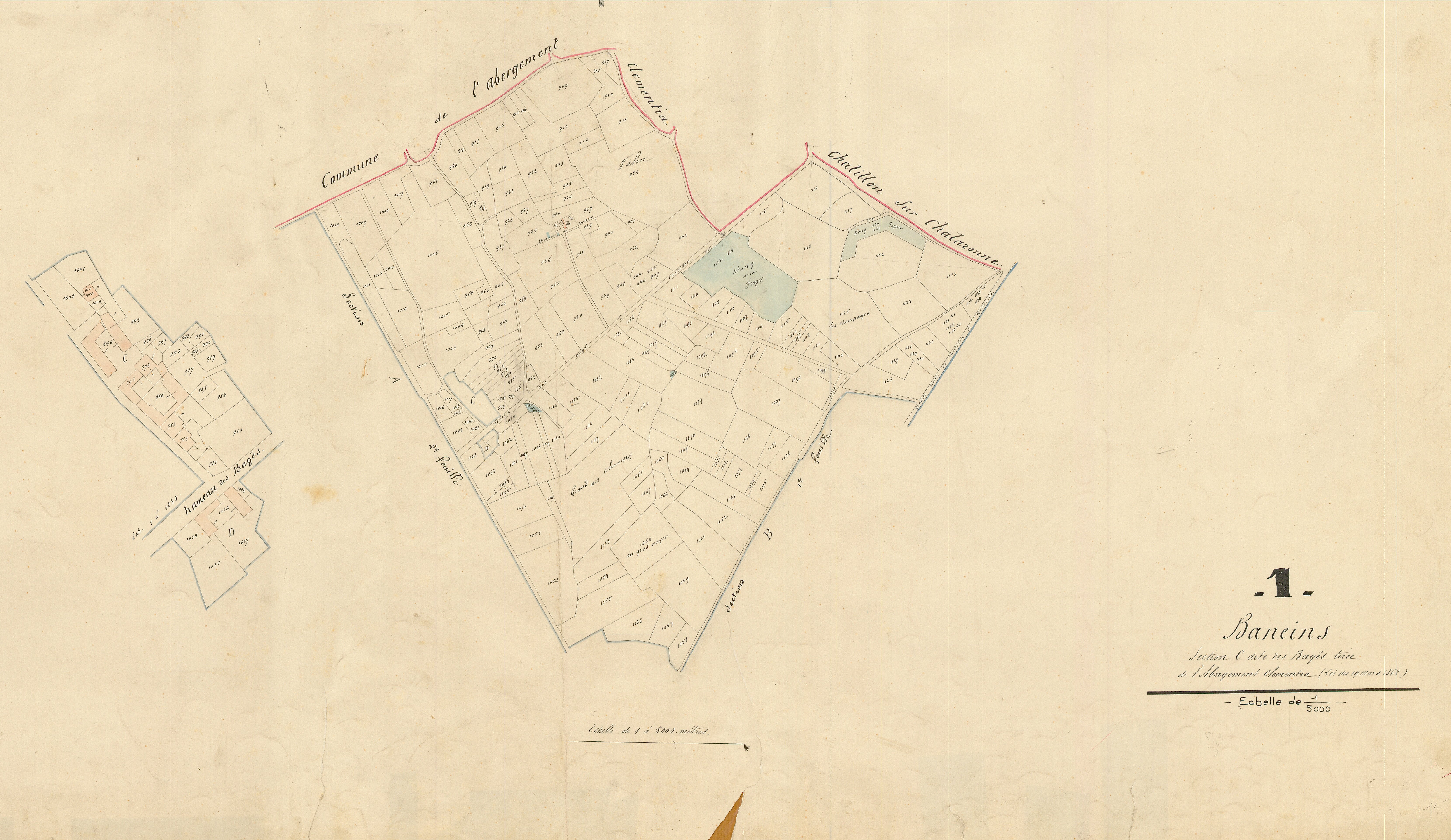 Baneins - 3 P 4378 - 3 P 4378 -  Feuille 1  (1832-1862)