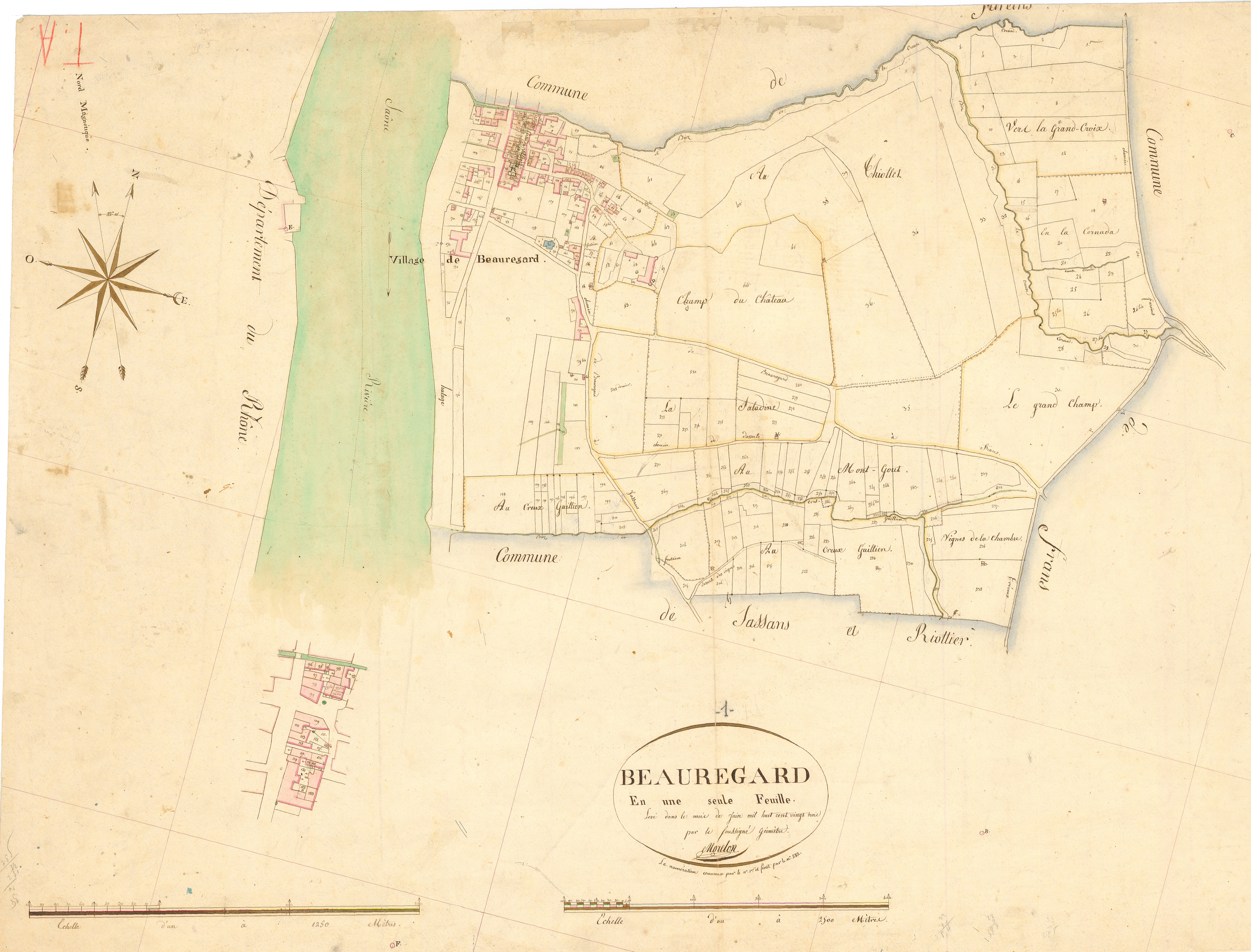 Beauregard - 3 P 4388 - 3 P 4388 -  Feuille 1  (1825)