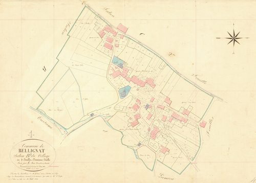 Bellignat - 3 P 4457 - 3 P 4457 -  Feuille 2  (1856)