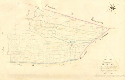 Bellignat - 3 P 4459 - 3 P 4459 -  Feuille 1  (1856)