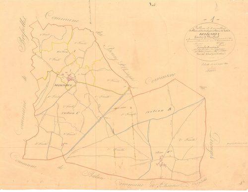 Béligneux - 3 P 4389 - 3 P 4389 -  Tableau d'assemblage  (1834)