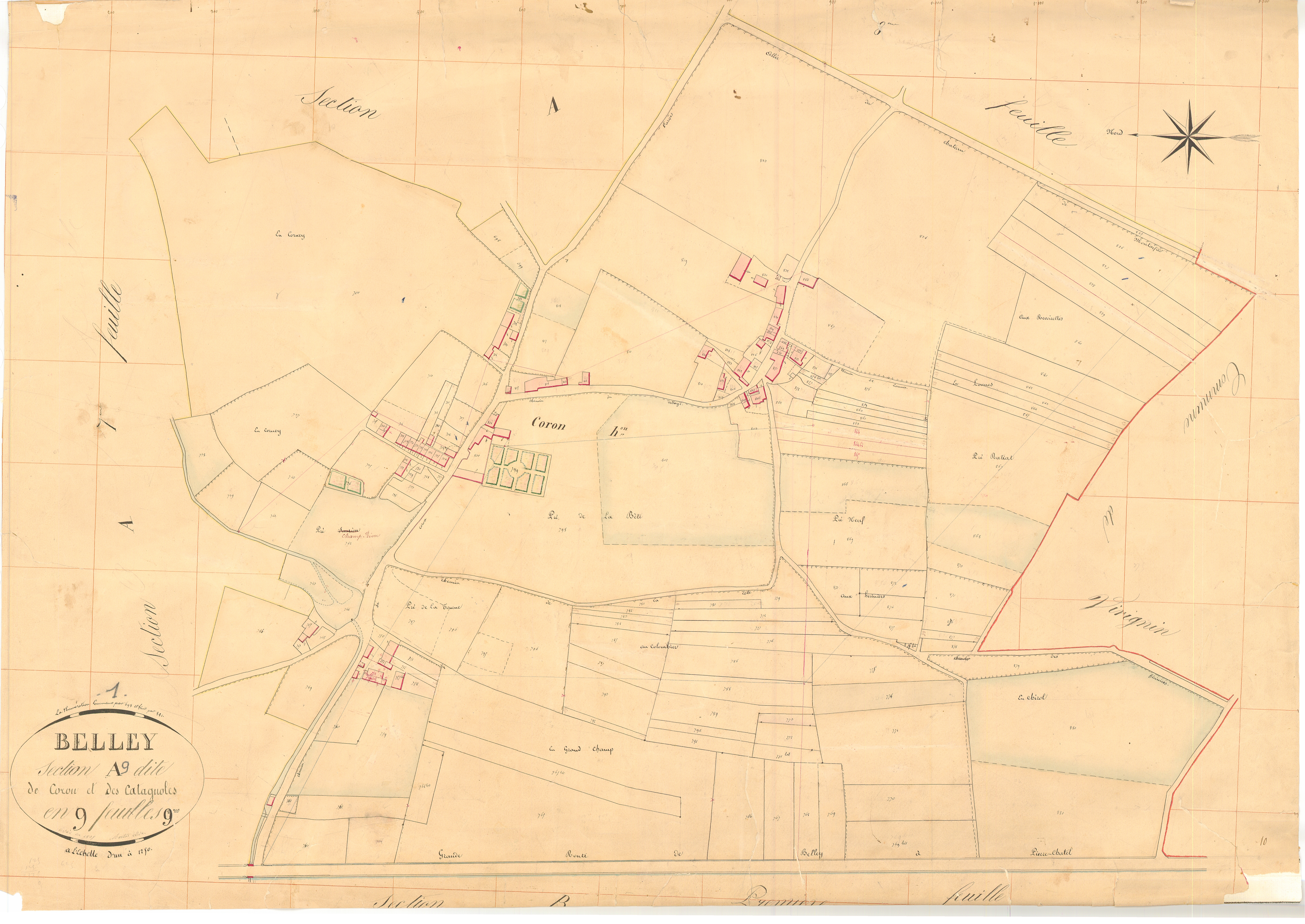 Belley - 3 P 4412 - 3 P 4412 - Feuille 9 (1835)